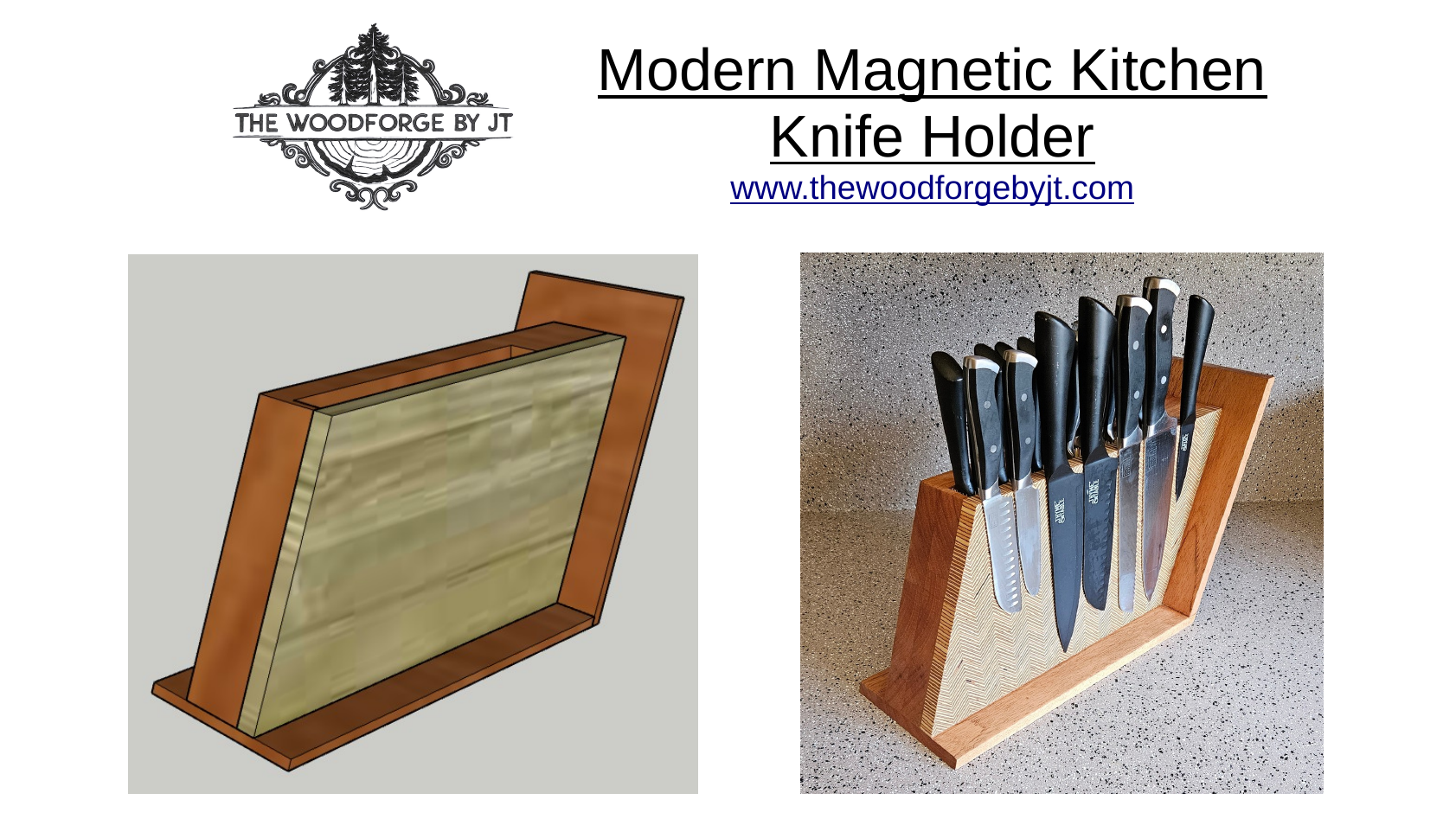 Modern Magnetic Knife Holder Build Plans
