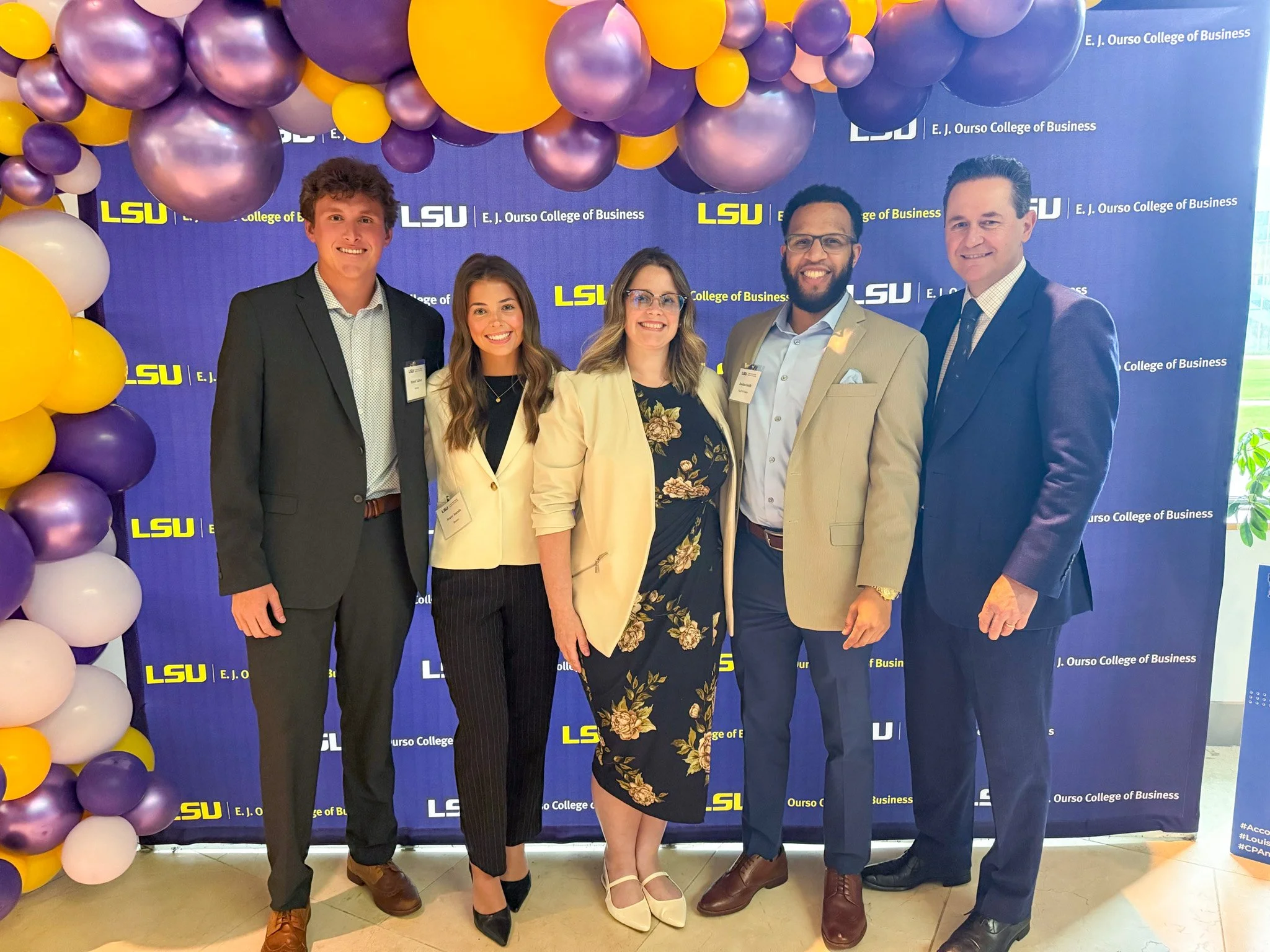 Team Members at LSU Accounting Awards Banquet