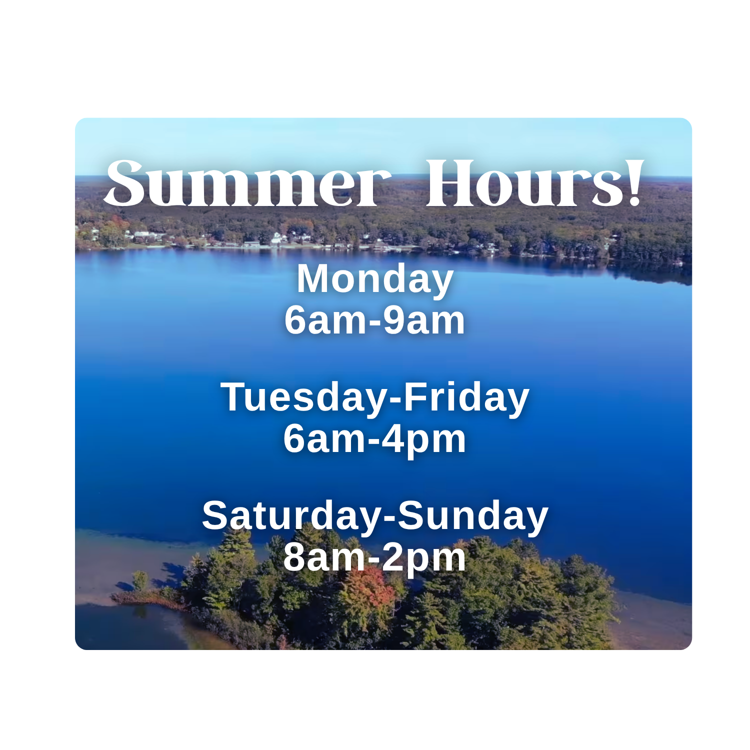 State Street Coffee Fife Lake - Summer Hours