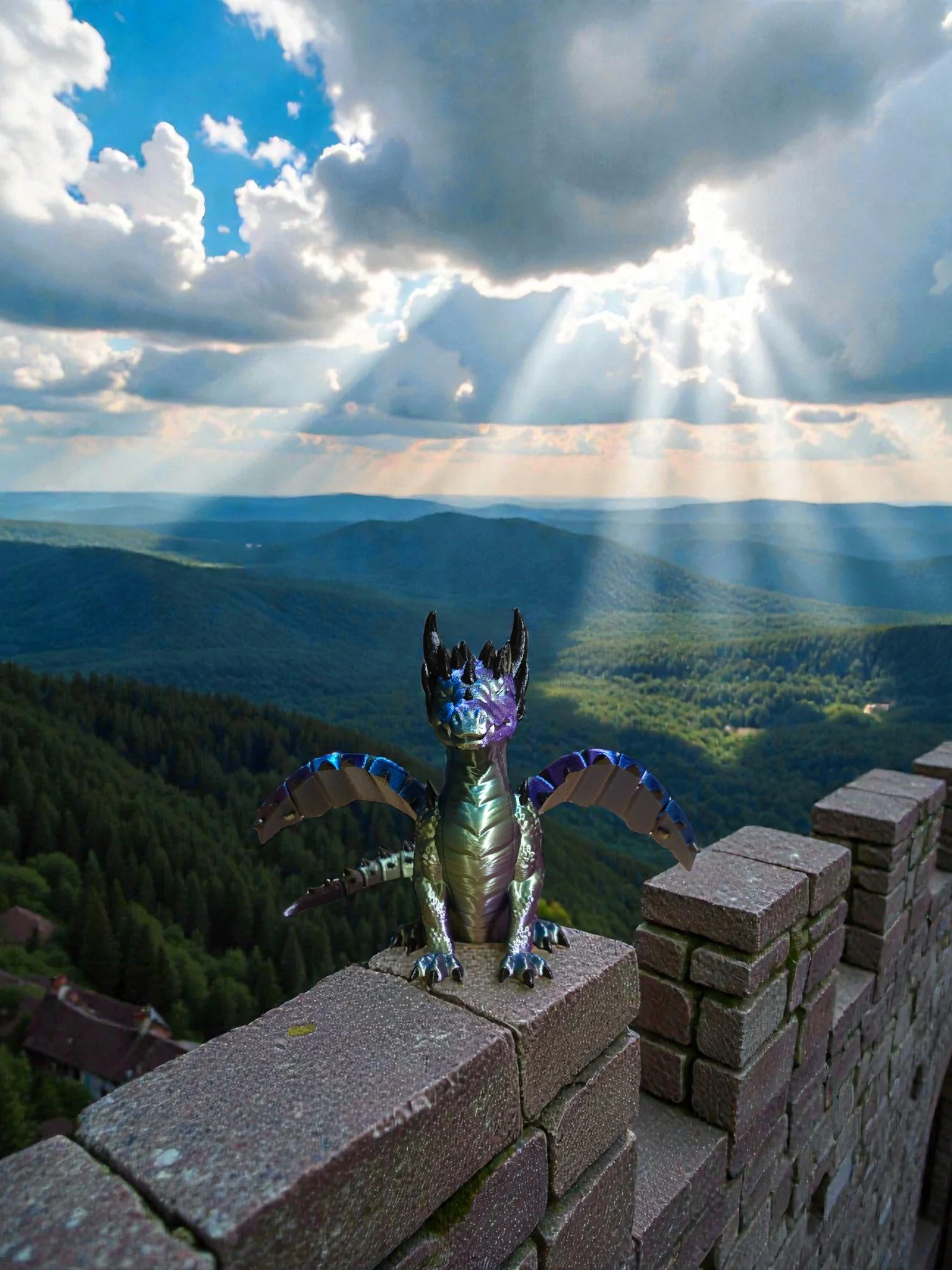 Dragon with Animated Wings