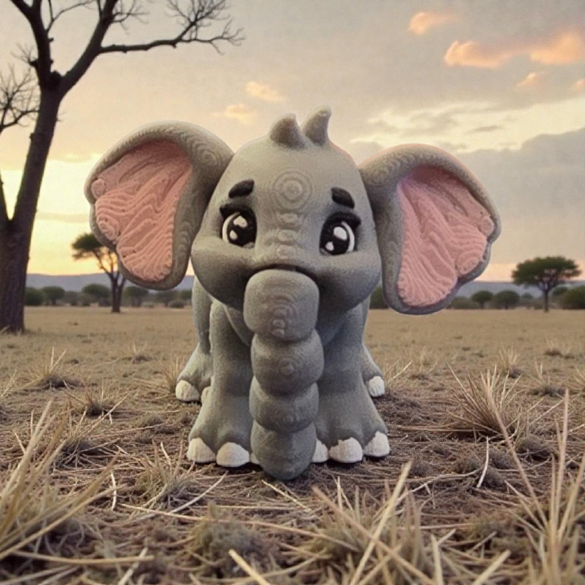 Elephant Articulated Figurine