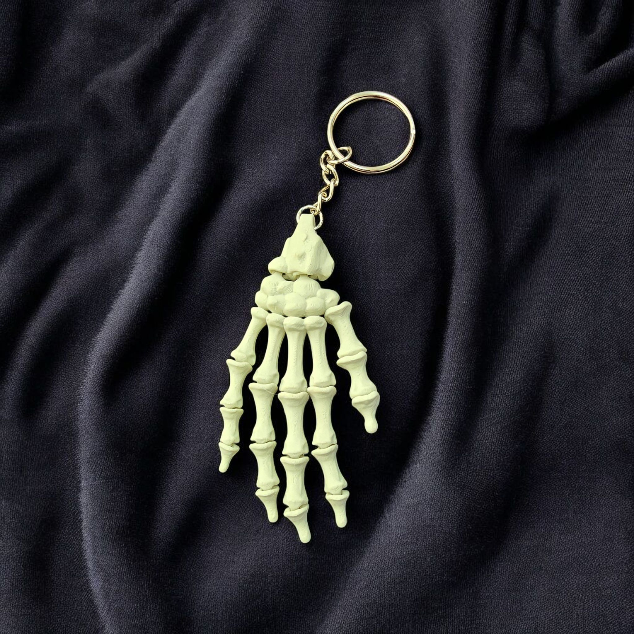 Skeleton hand keychain
