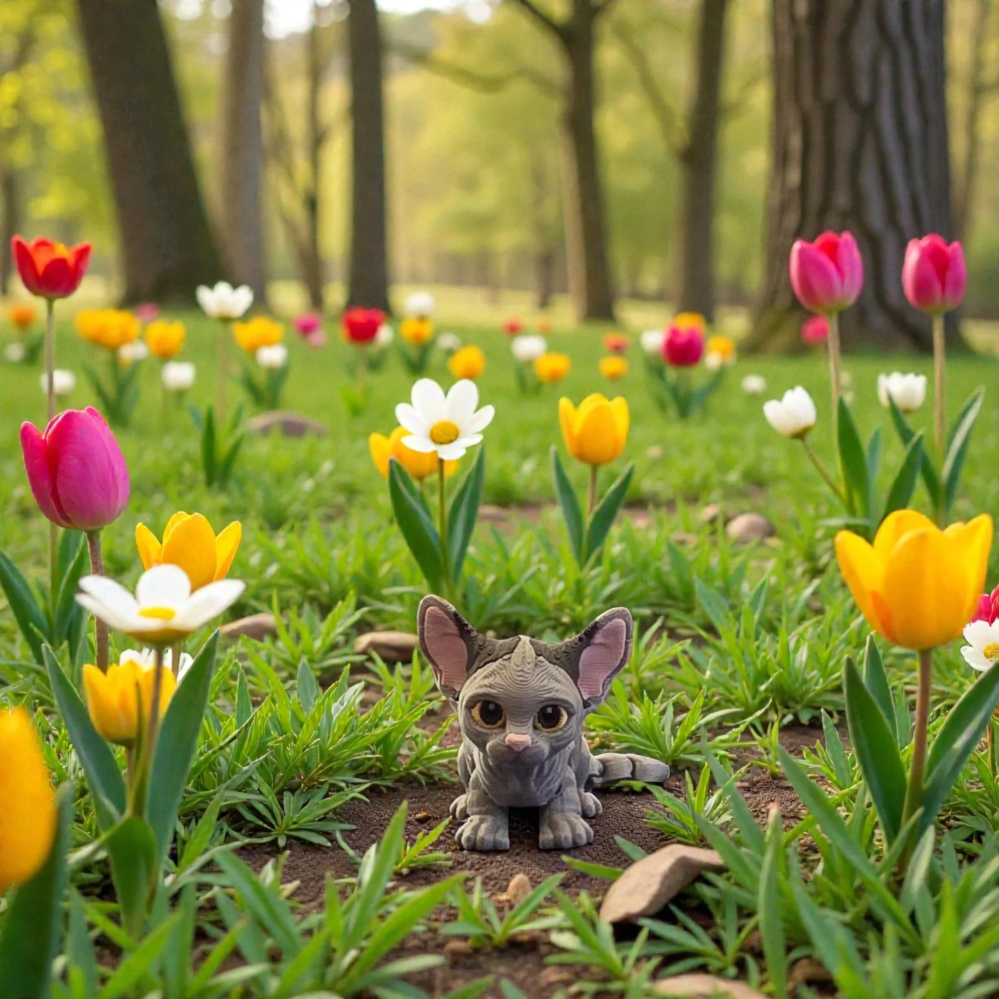 Sphynx Cat- Black & Grey