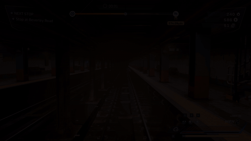 地下鉄の駅のホームと線路