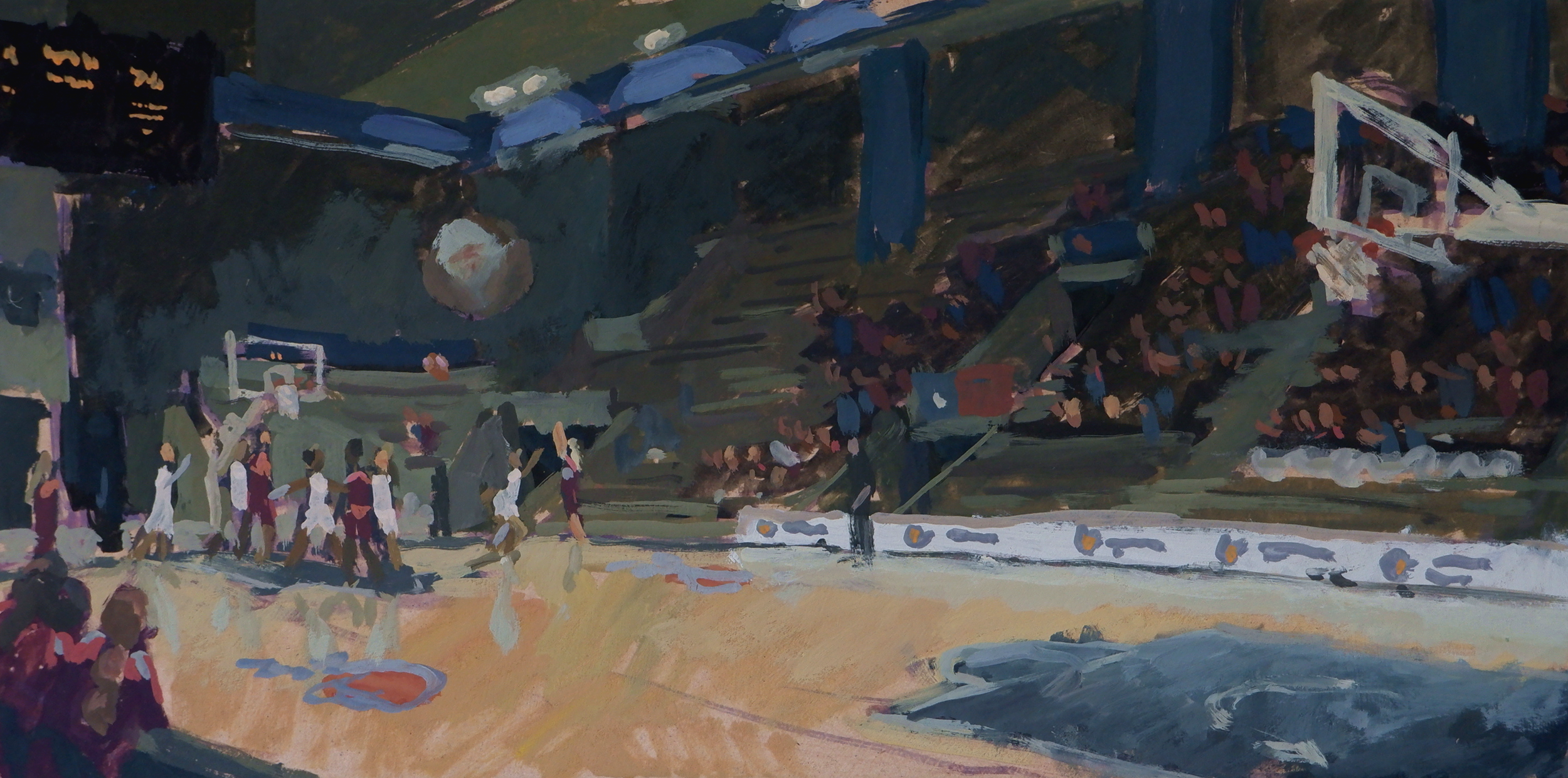 10/12/25 - UFAB 49 - CS Rapid Bucuresti -gouache sur bois - 20*40cm - 180 €