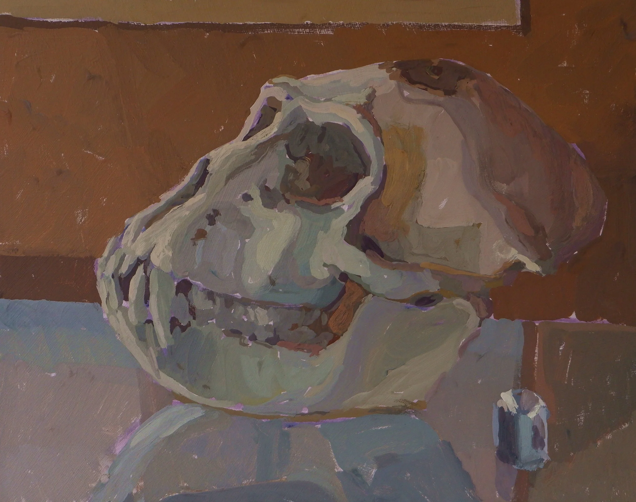 Muséum des sciences naturelles d'Angers 1 - Gouache sur bois - 20*25cm - 120€
