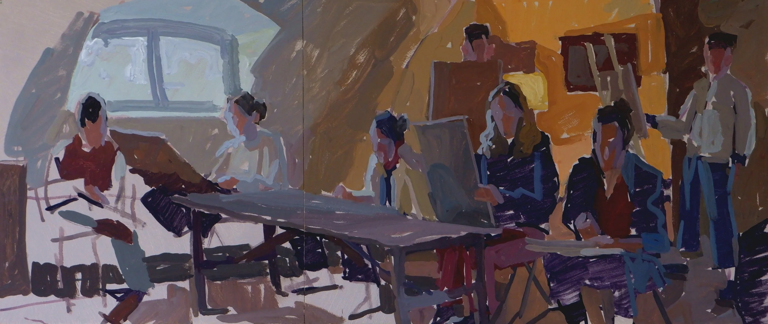 Peinture 3 - gouache sur bois - 15*40cm