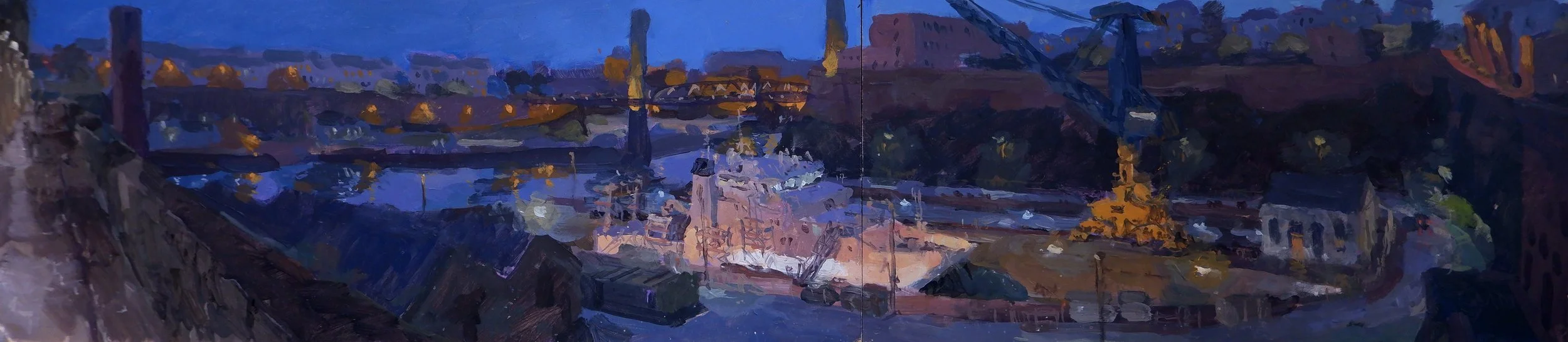 Vue depuis Les Ateliers des Capucins - 20x90cm - 400€