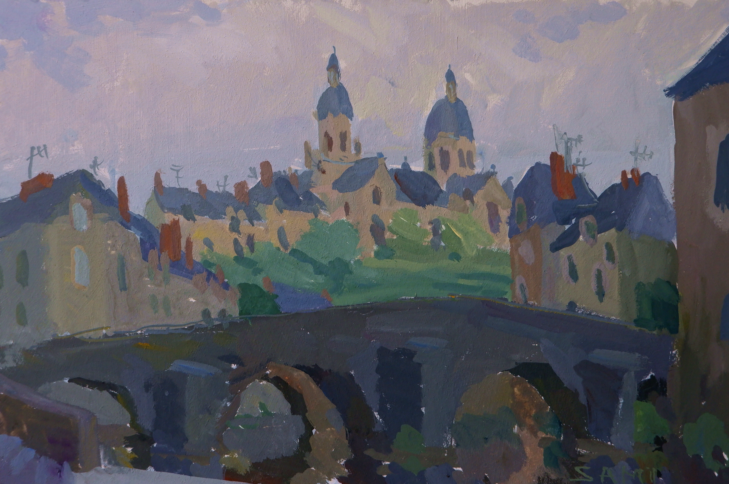 13h - Gouache sur bois - 20x30cm - 140€