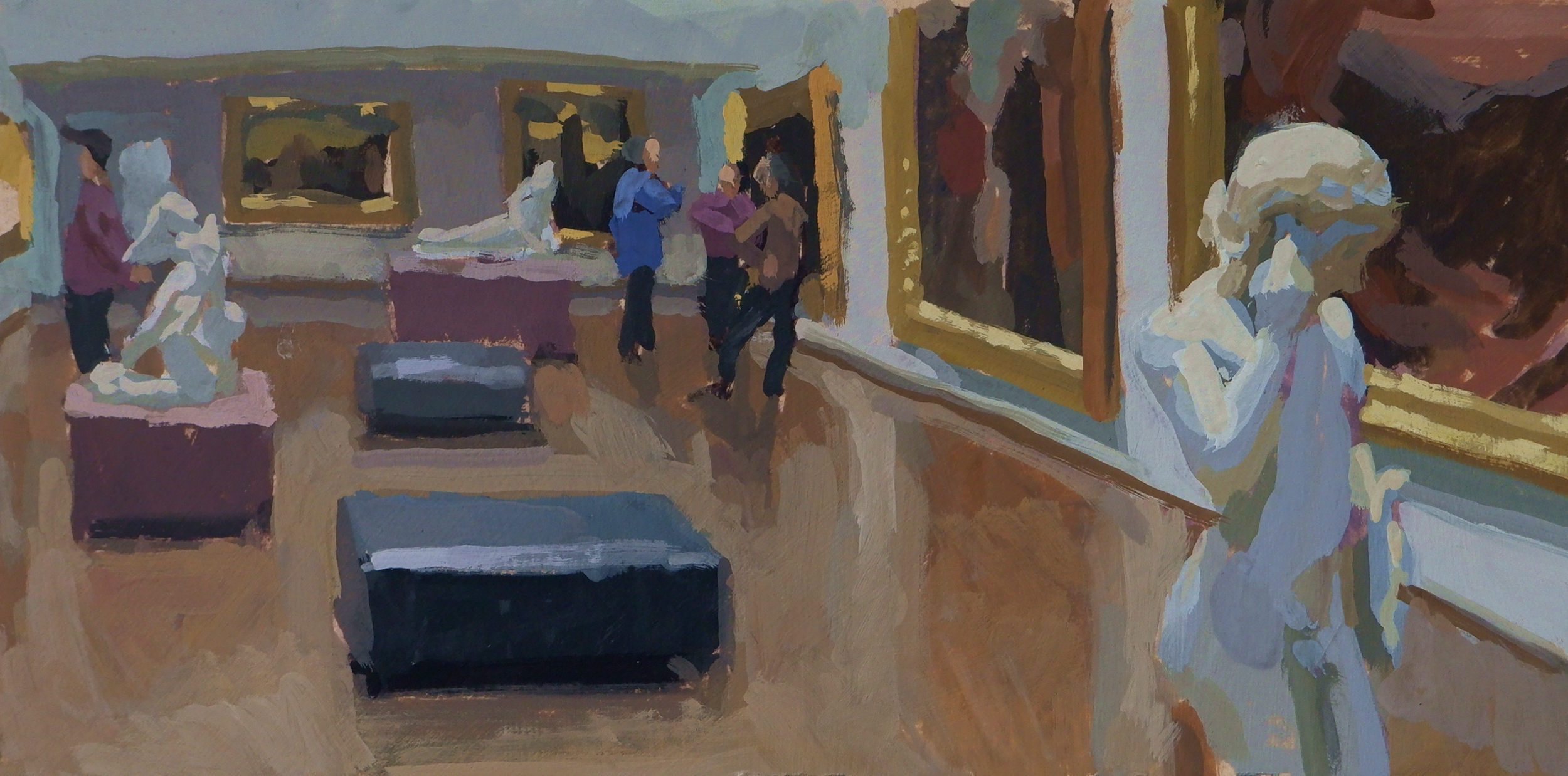 Musée des Beaux-Arts d'Angers 1 - Gouache sur bois - 15x30cm - 100€