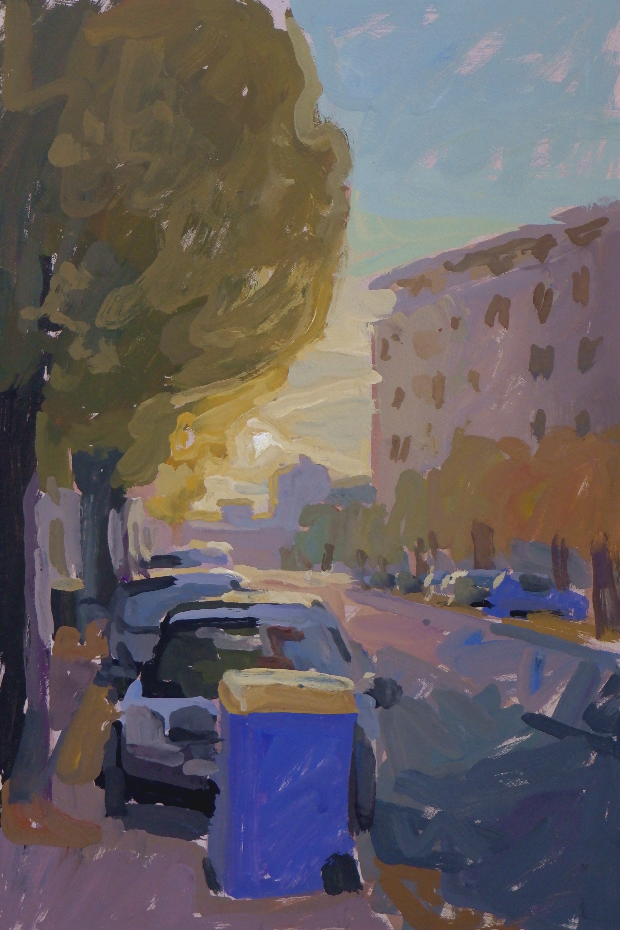 Avenue Pasteur 3 - Gouache sur bois - 20x30cm - 140€