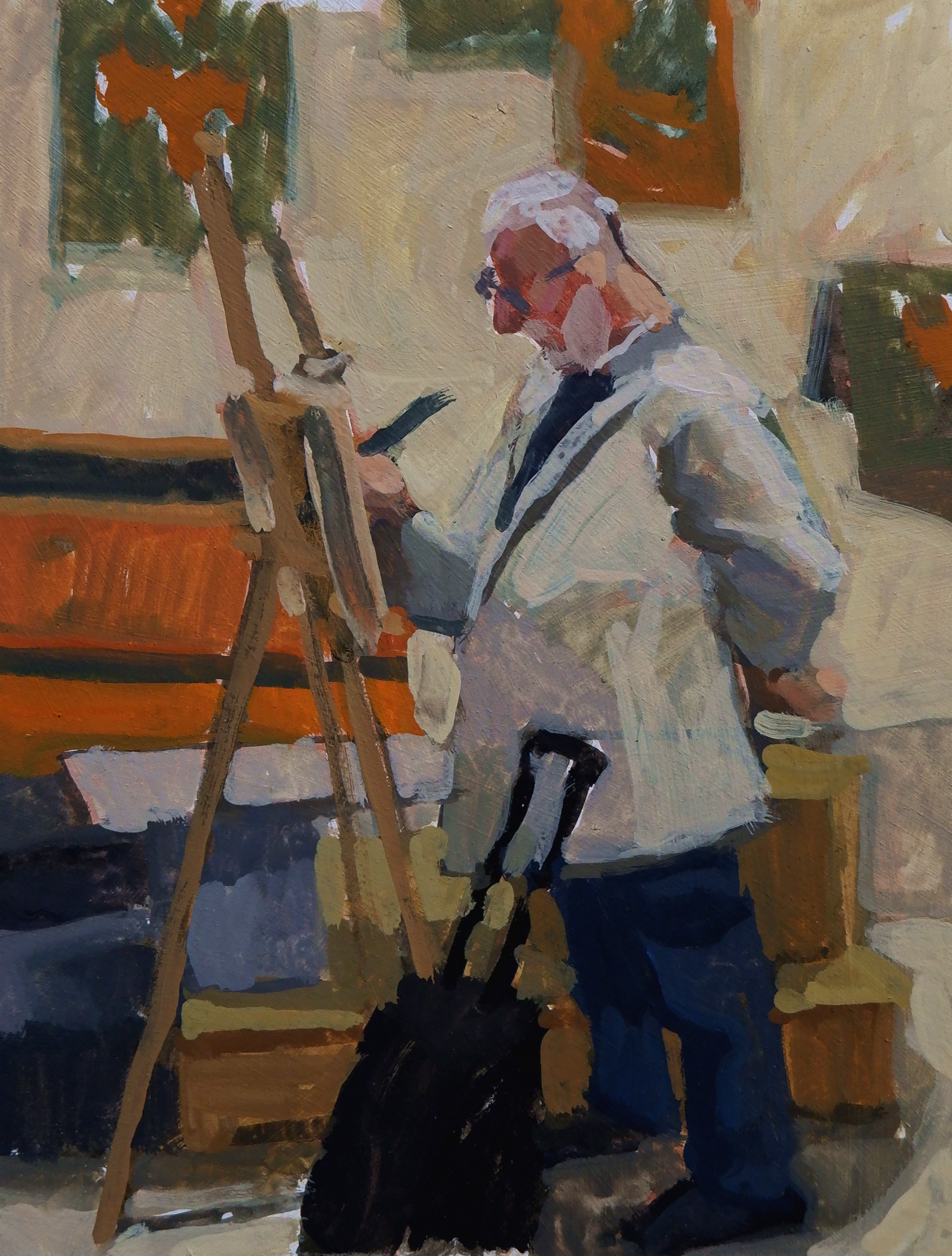 Peinture 1 - gouache sur bois - 15*20cm