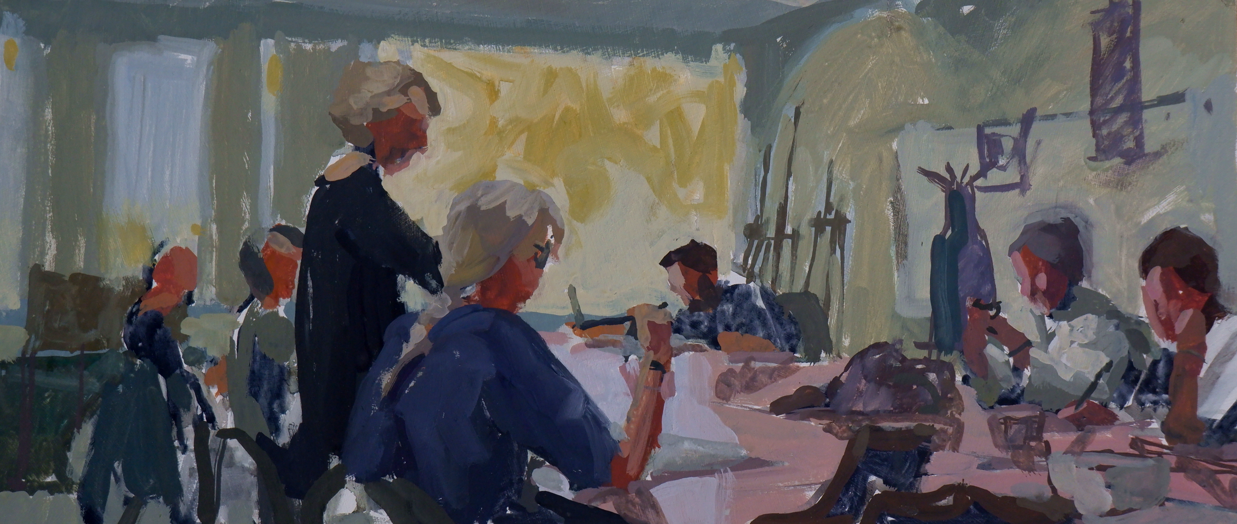 Peinture 2 - gouache sur bois - 15*40cm