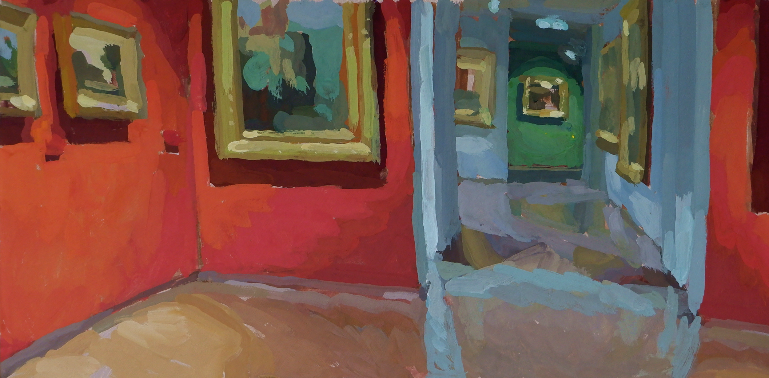 Musée des Beaux-Arts d'Angers 2 - Gouache sur bois - 15x30cm - 100€