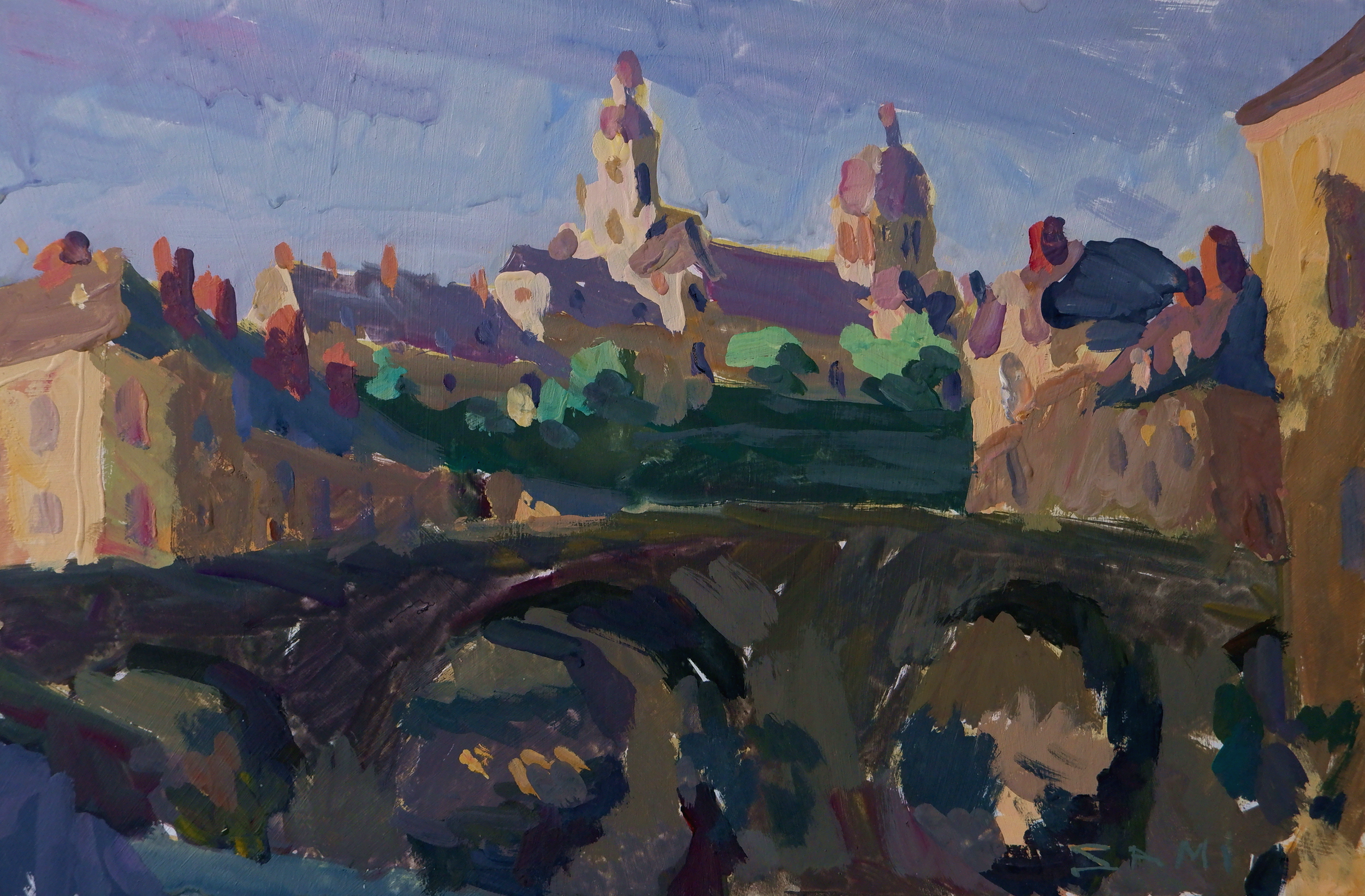 19h - Gouache sur bois - 20x30cm - 140€