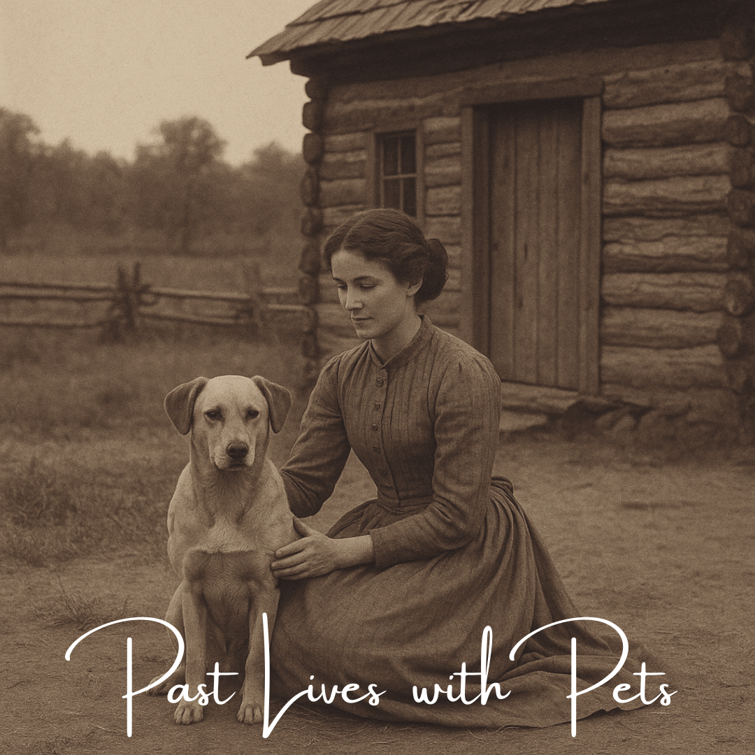 Logo for 'Past Lives with Pets Sessions'.