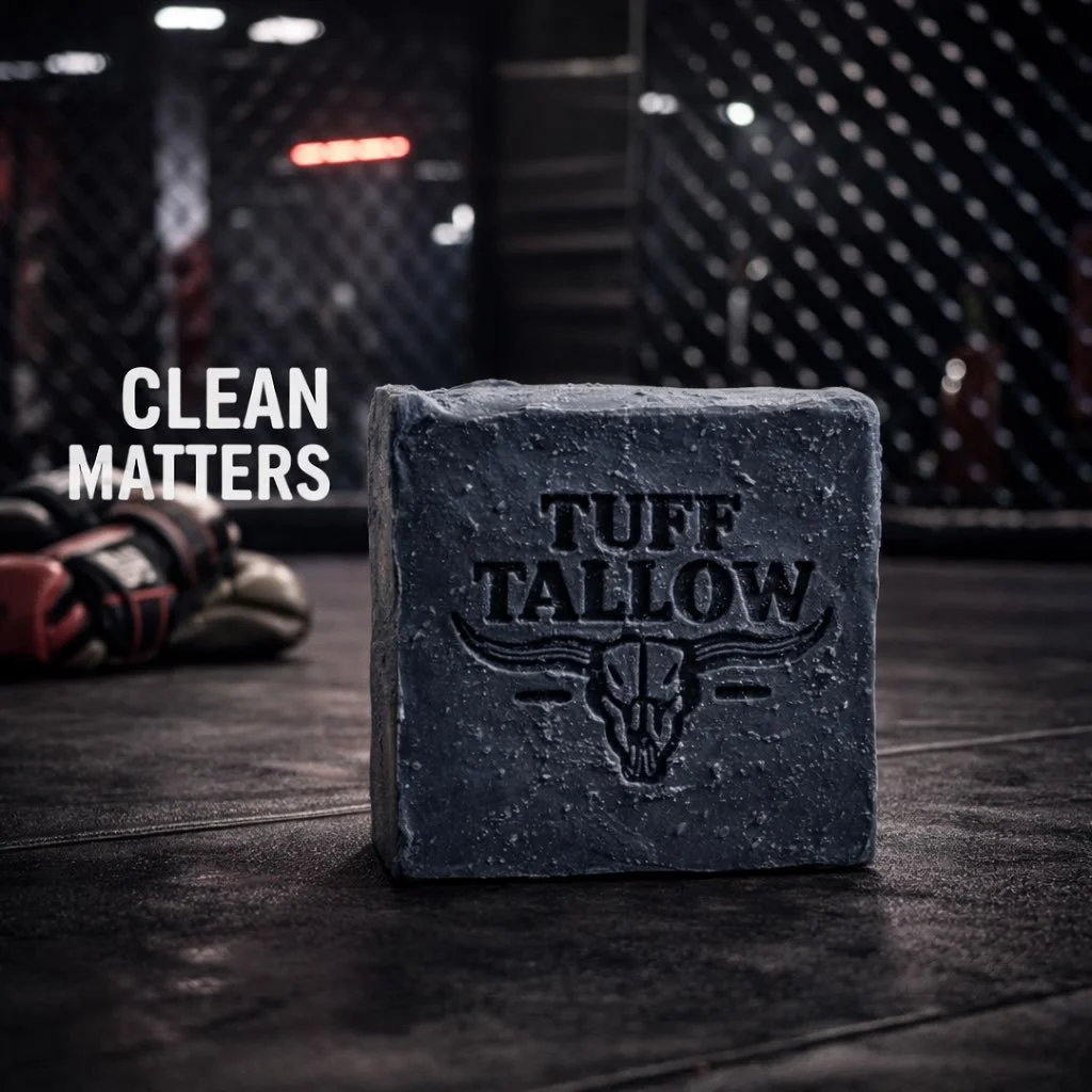 Gyms are high-contact environments.

Sweat. Mats. Gloves. Skin-to-skin rounds.

You control how hard you train.
You should control what you wash with.

Clean matters.

#TuffTallow #CombatSoap #TrainHardStayClean