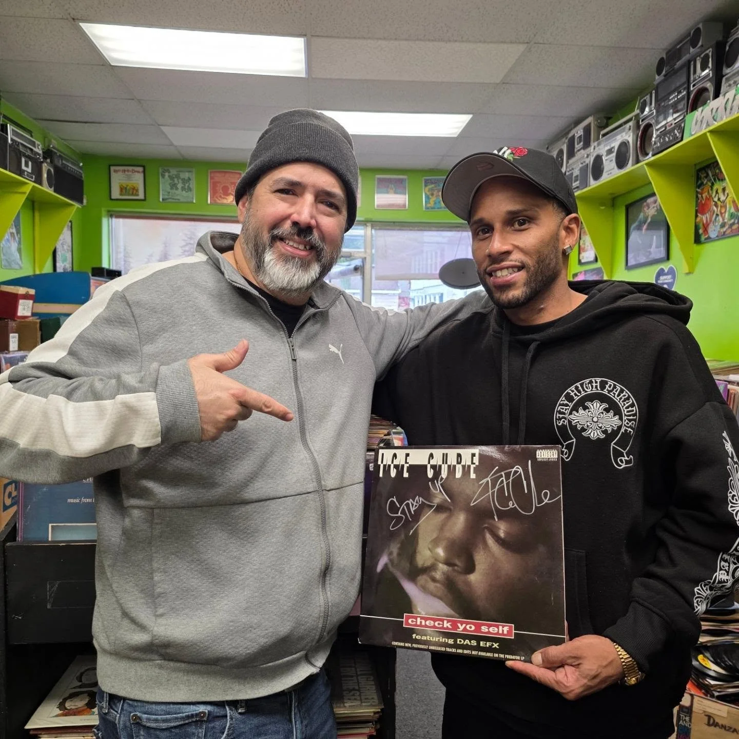 Shout out @dolois413 for getting the mission complete,  came to shop looking for a Ice Cube record to get signed and he did it! STAY UP !