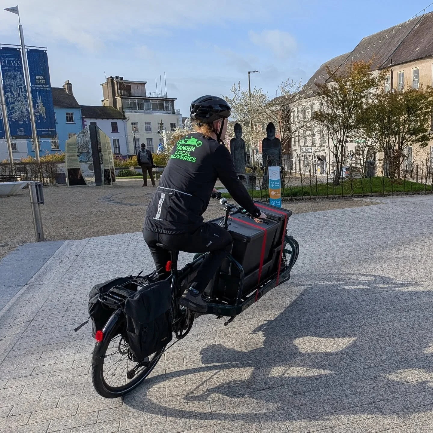 The city needs us. We show up. 

Mondays are different at Tandem, our riders are energised, helmets on, and ready to hit the streets of Waterford for another week of doing what we love. Supporting local businesses and making sure your goods get exact