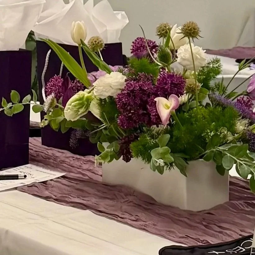 Branding flowers, corporate events, front office flowers
