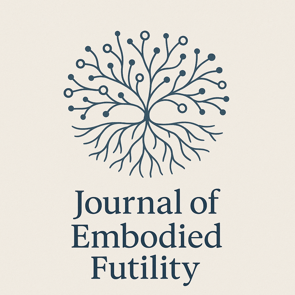 The logo for The Journal of Embodied Futility - a rhizomatic interweaving of roots and nodes -- tree, neuron, and schematic.
