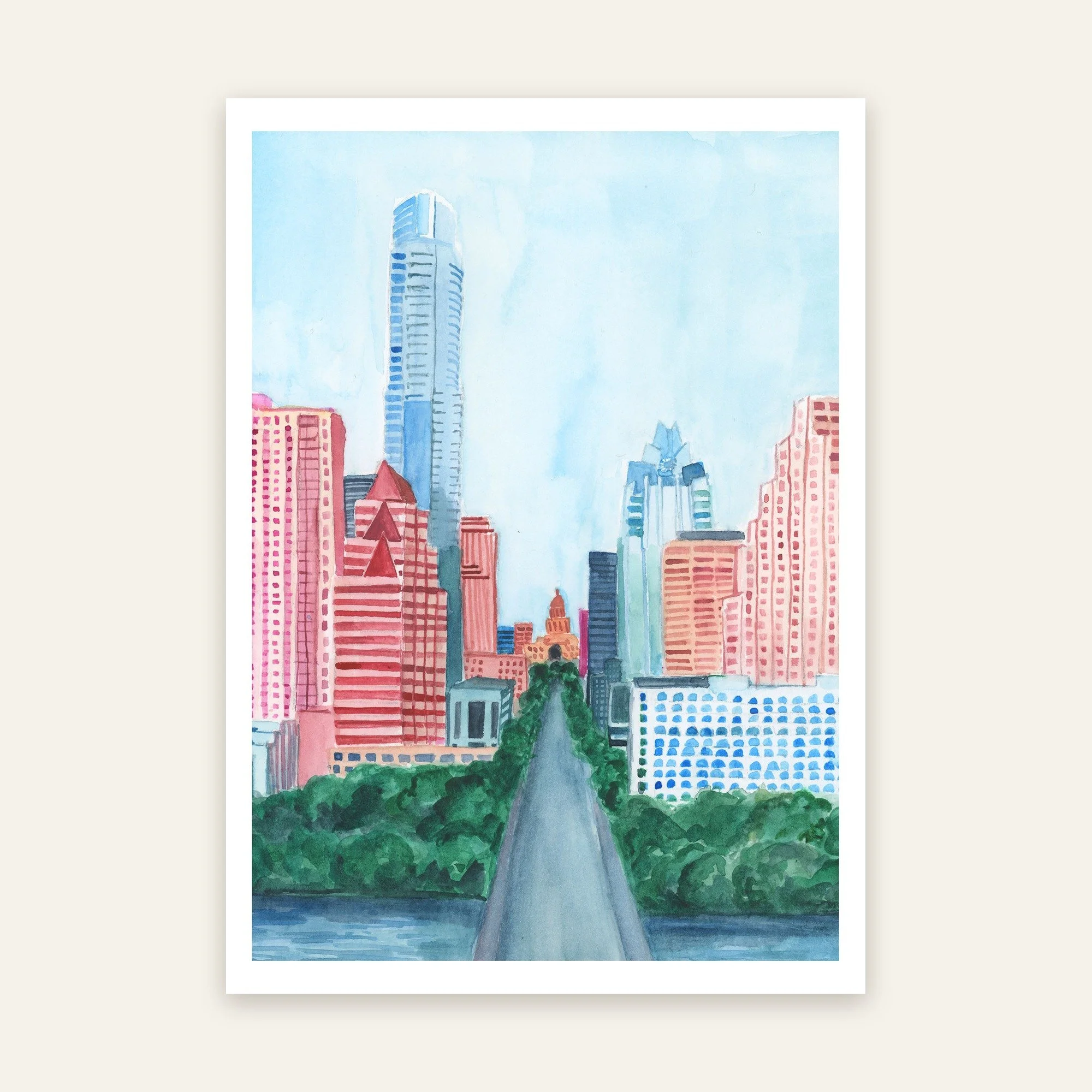 South Congress Skyline Print