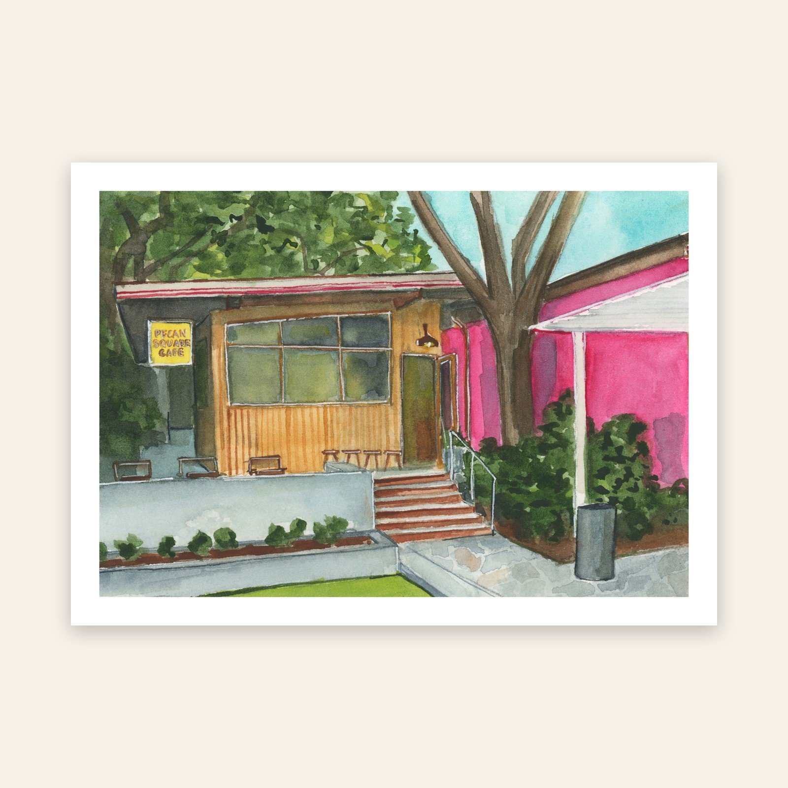 Pecan Square Cafe Print