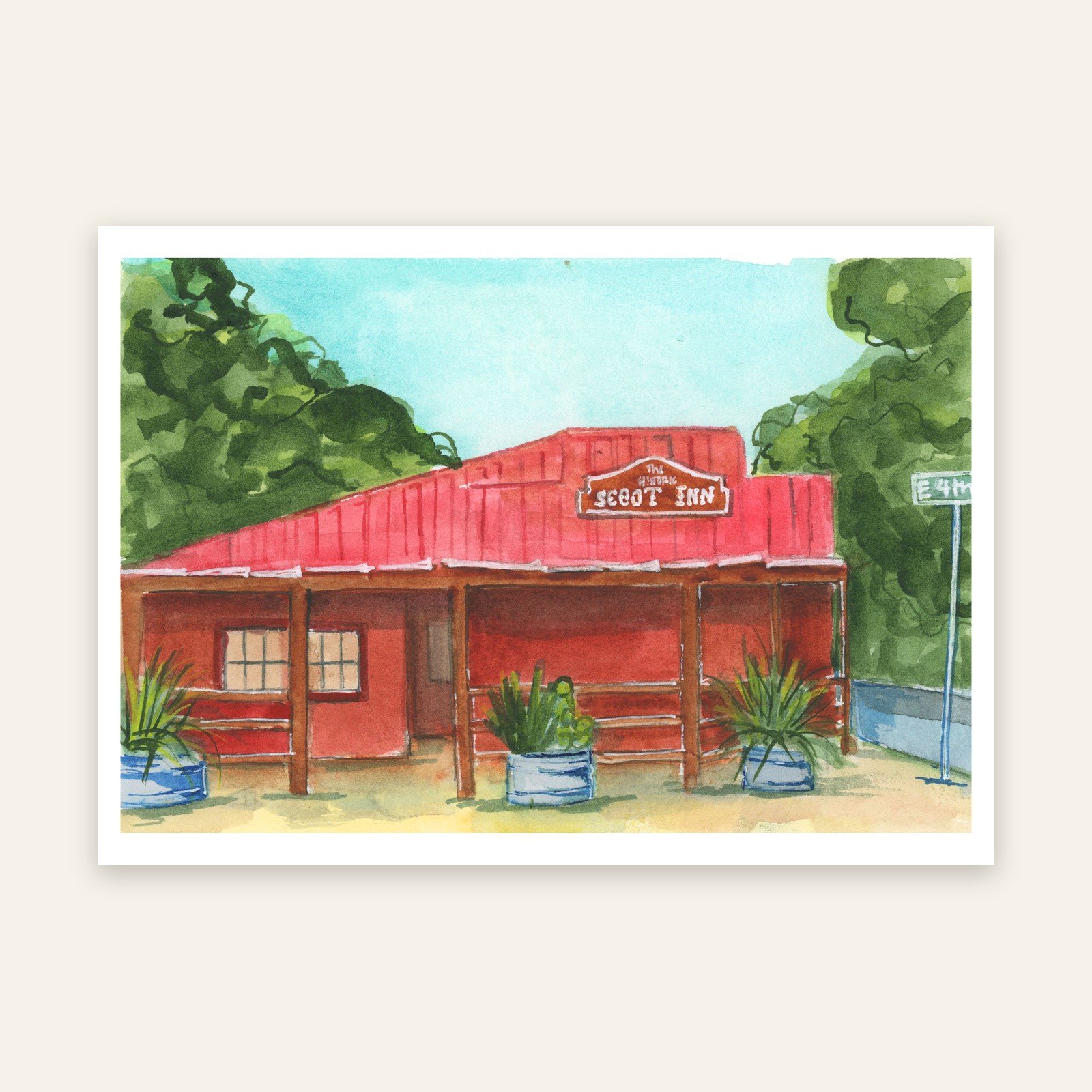 Scoot Inn Print