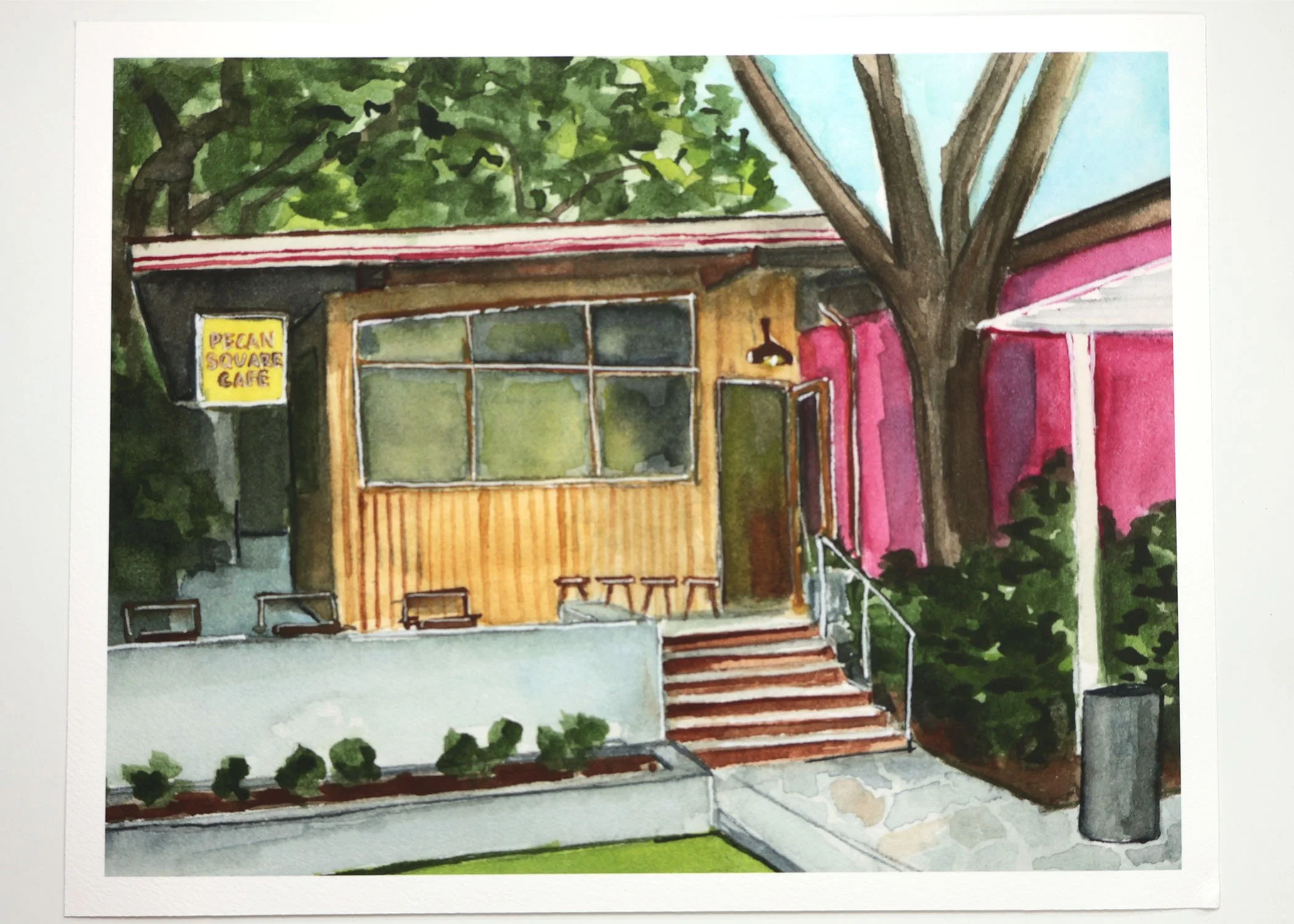 Pecan Square Cafe Print