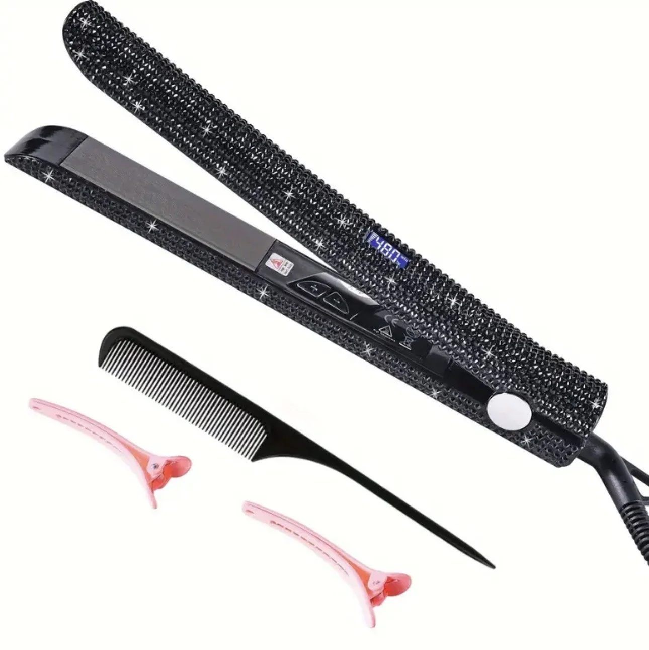 Rhinestone Bedazzled Hair Straightener - Different Colors! - PREORDER