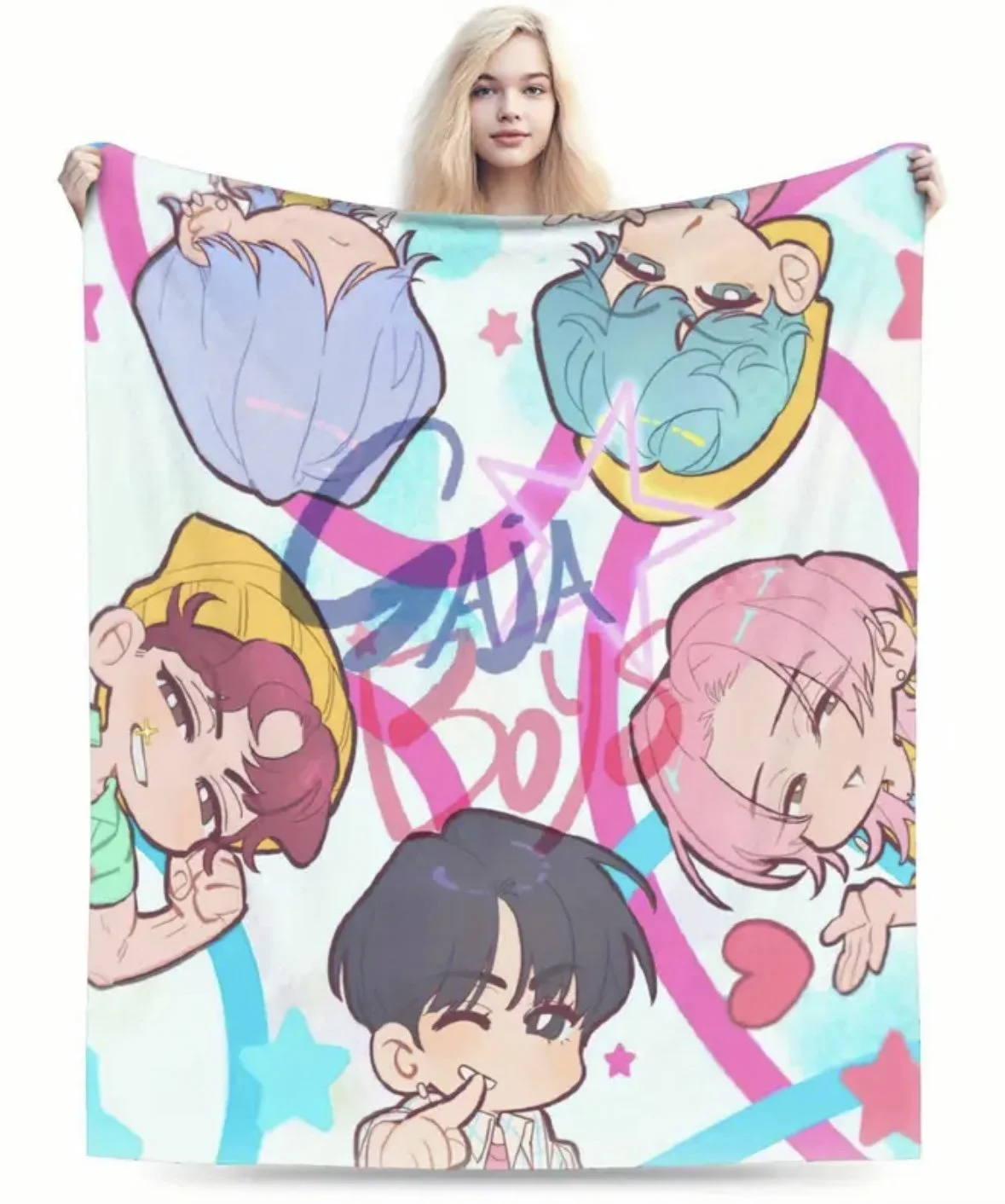 K-pop Demon Hunters Saja Boys Throw Blanket