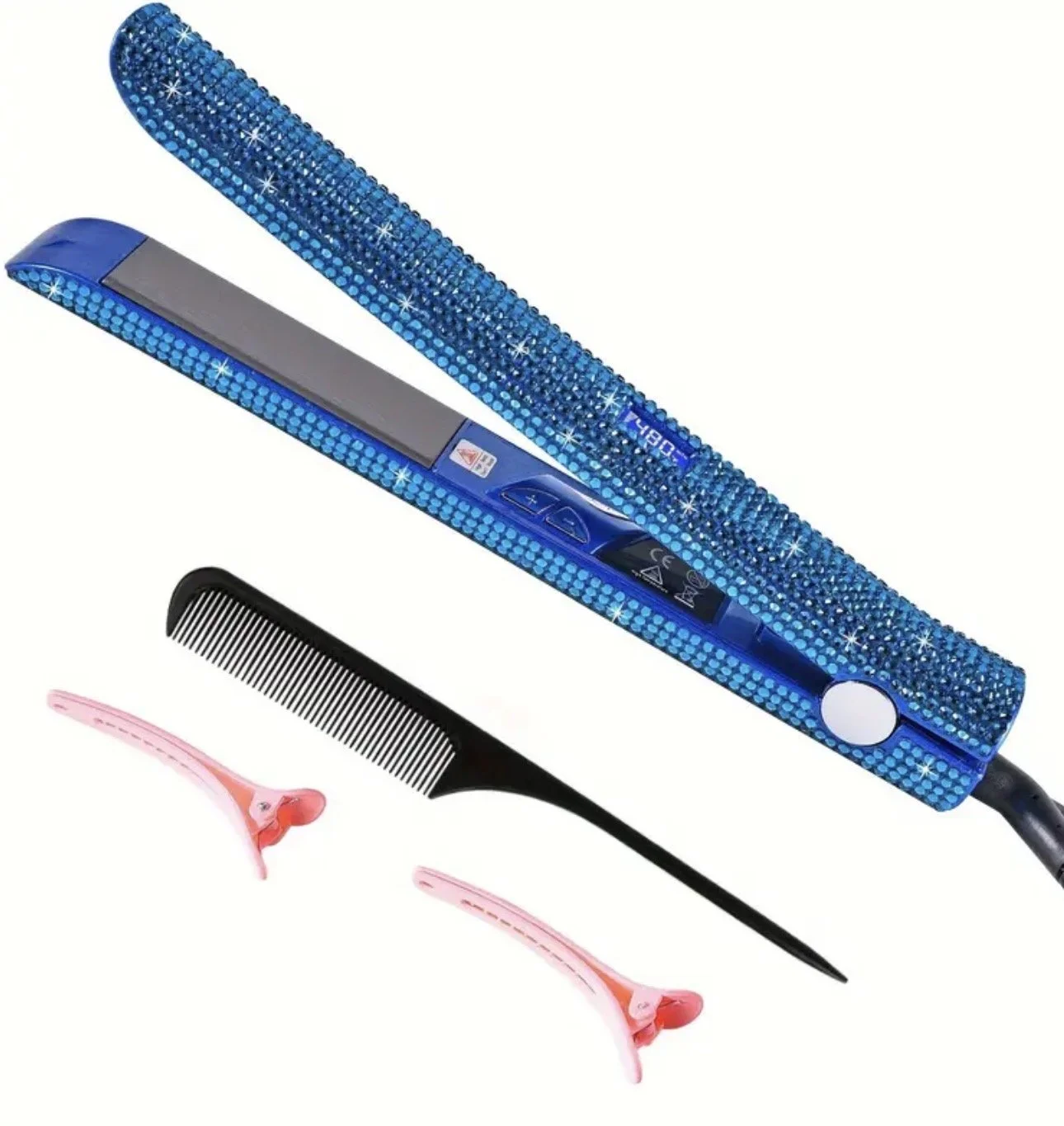 Rhinestone Bedazzled Hair Straightener - Different Colors! - PREORDER