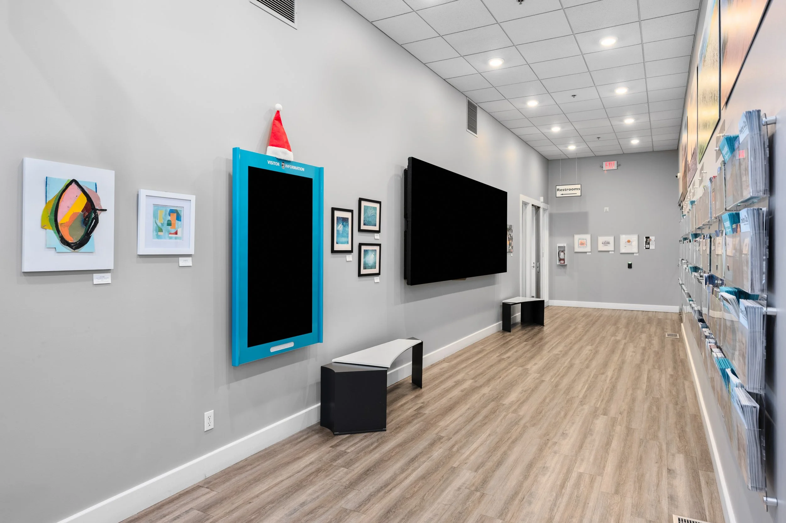 Installation view; L to R: Pier Wright, Corrina Ulrich, Rachel Winslow, Johnny Camacho, Corrina Ulrich