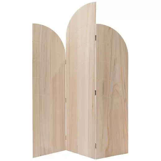 Wedding, Ceremony, Reception, or Event Rental Item:  A three-panel wooden folding backdrop with arched tops.