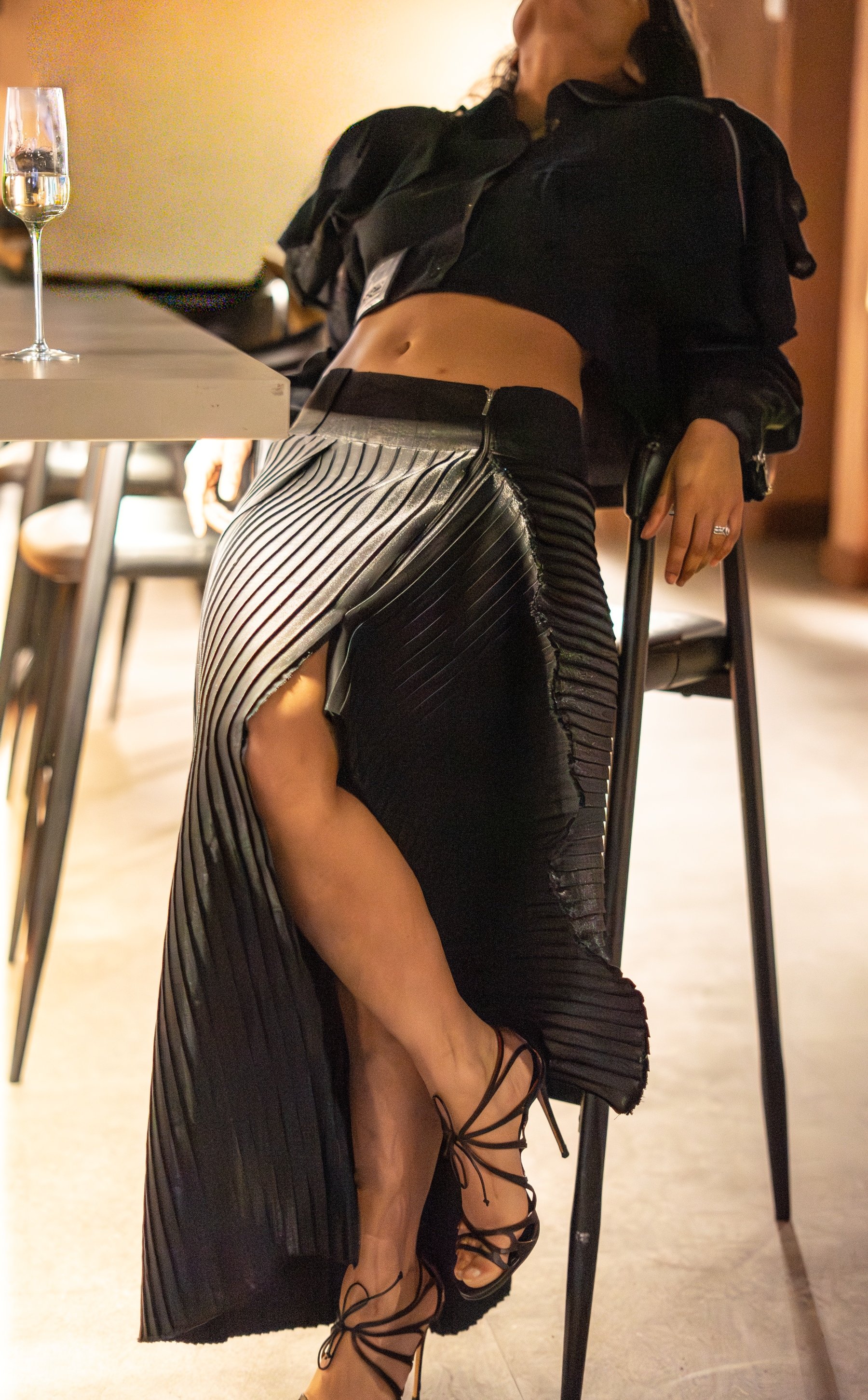 The Asymmetrical Pleat Line Skirt