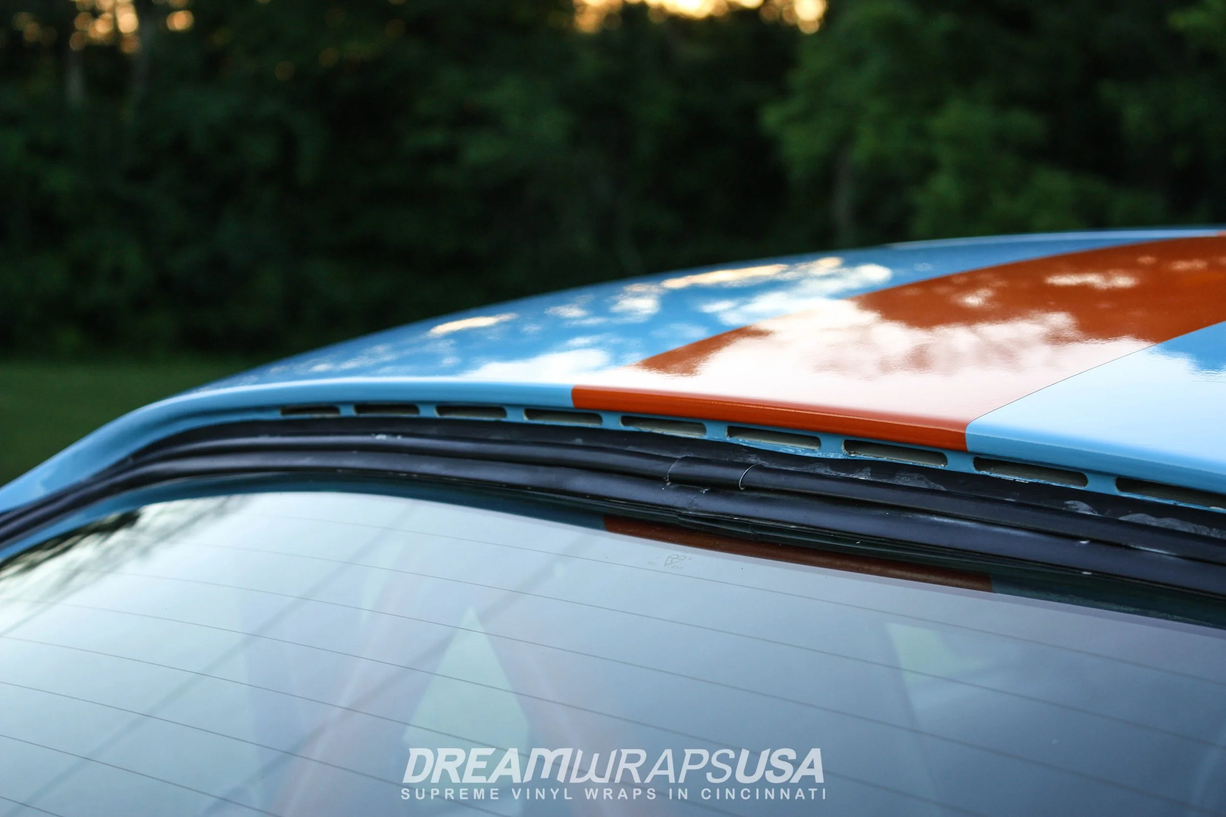 DreamWrapsUSA - Sky Blue Porsche - Roof Vent Detail.jpg
