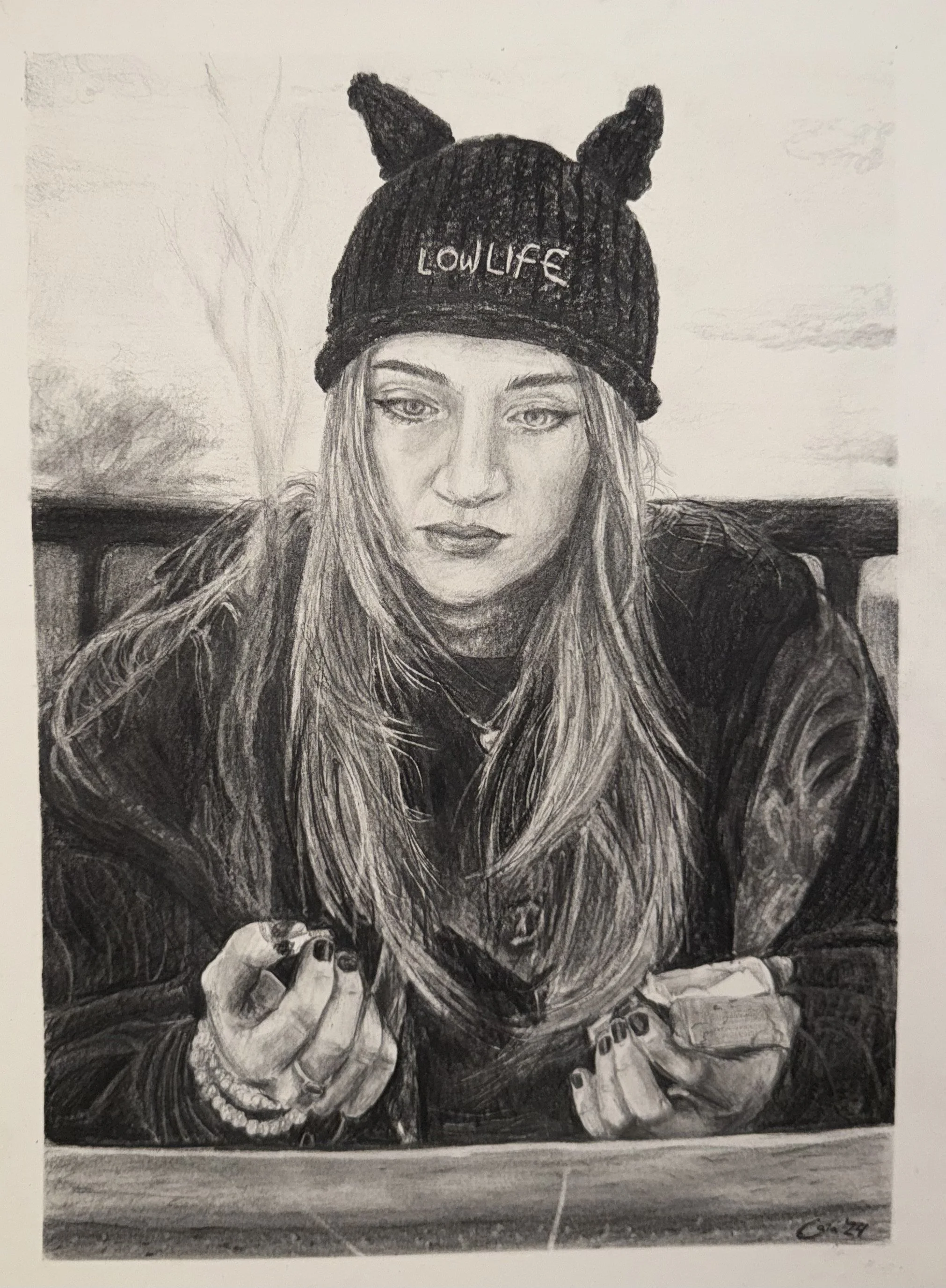Lowlife, 2024, graphite