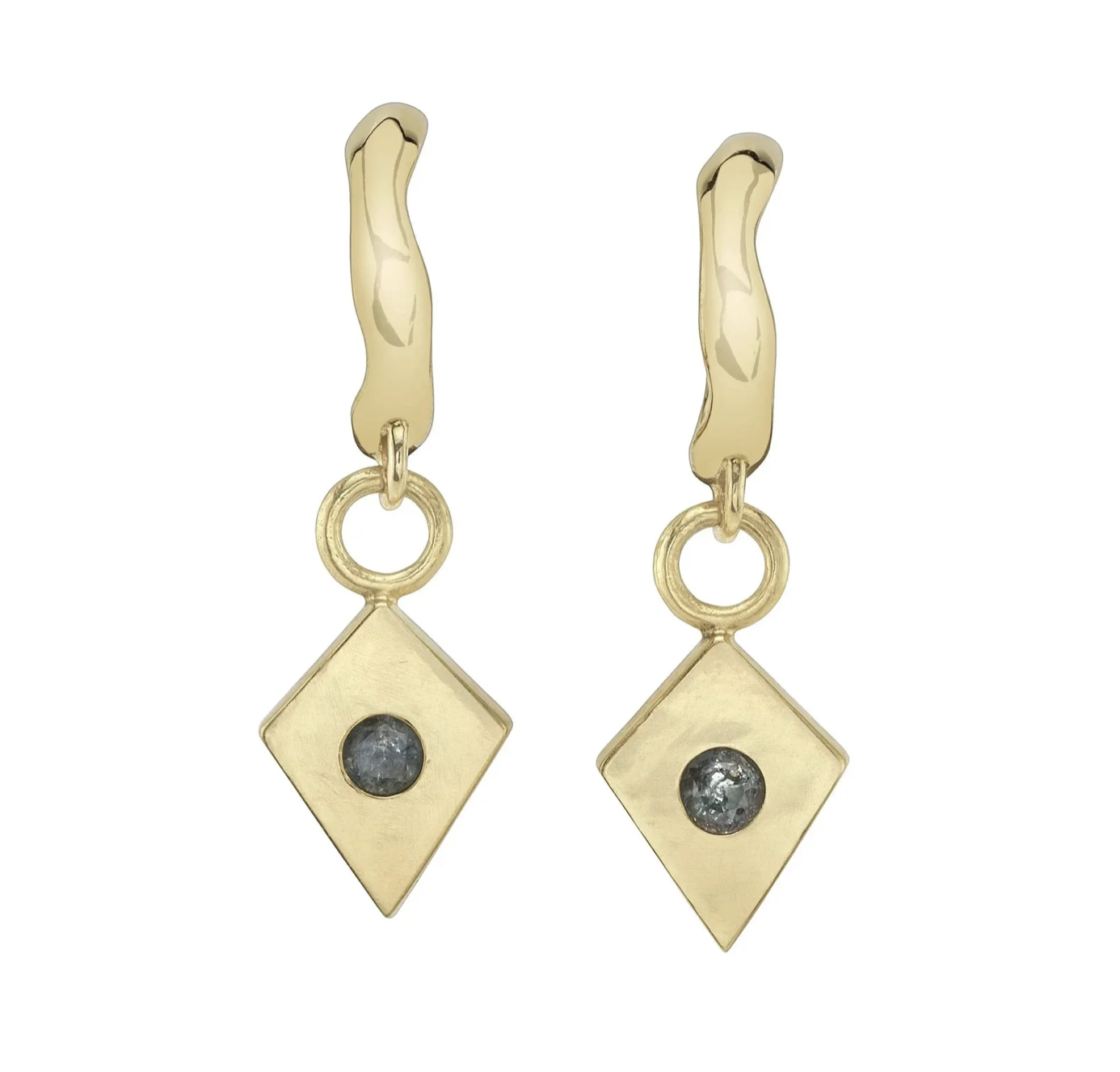 Unda Hoops with Sapphire Charms