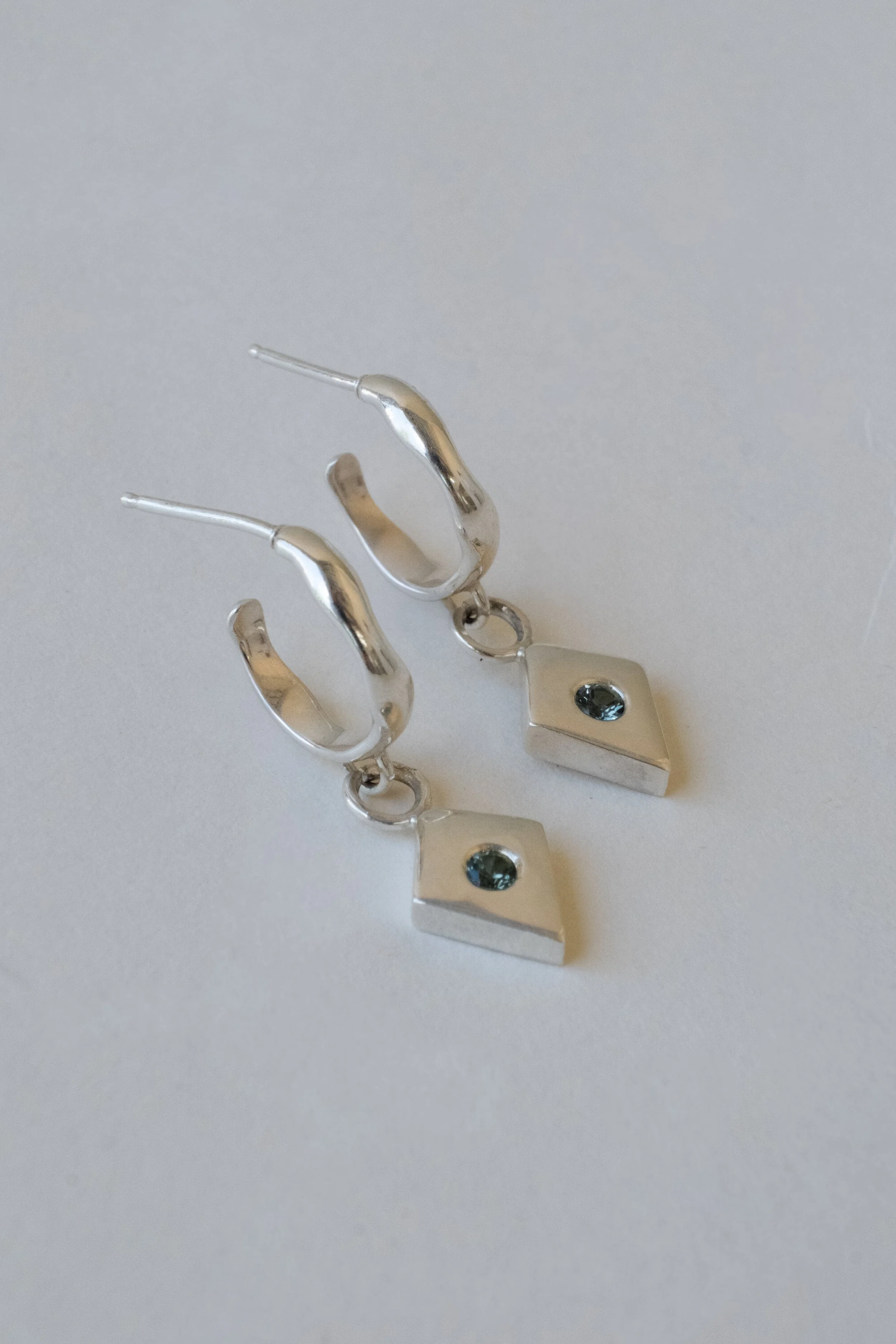 Unda Hoops with Sapphire Charms