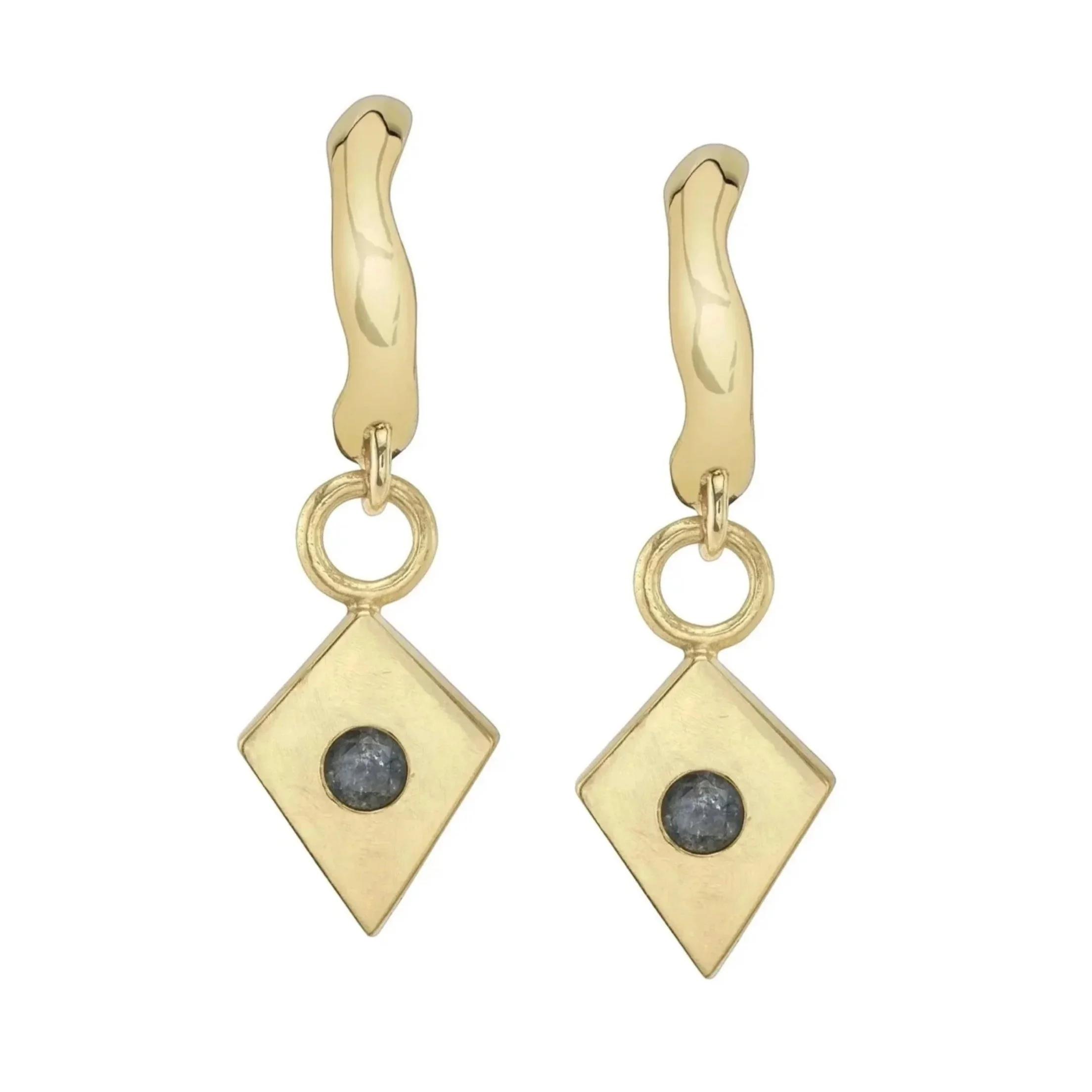 Unda Hoops with Sapphire Charms