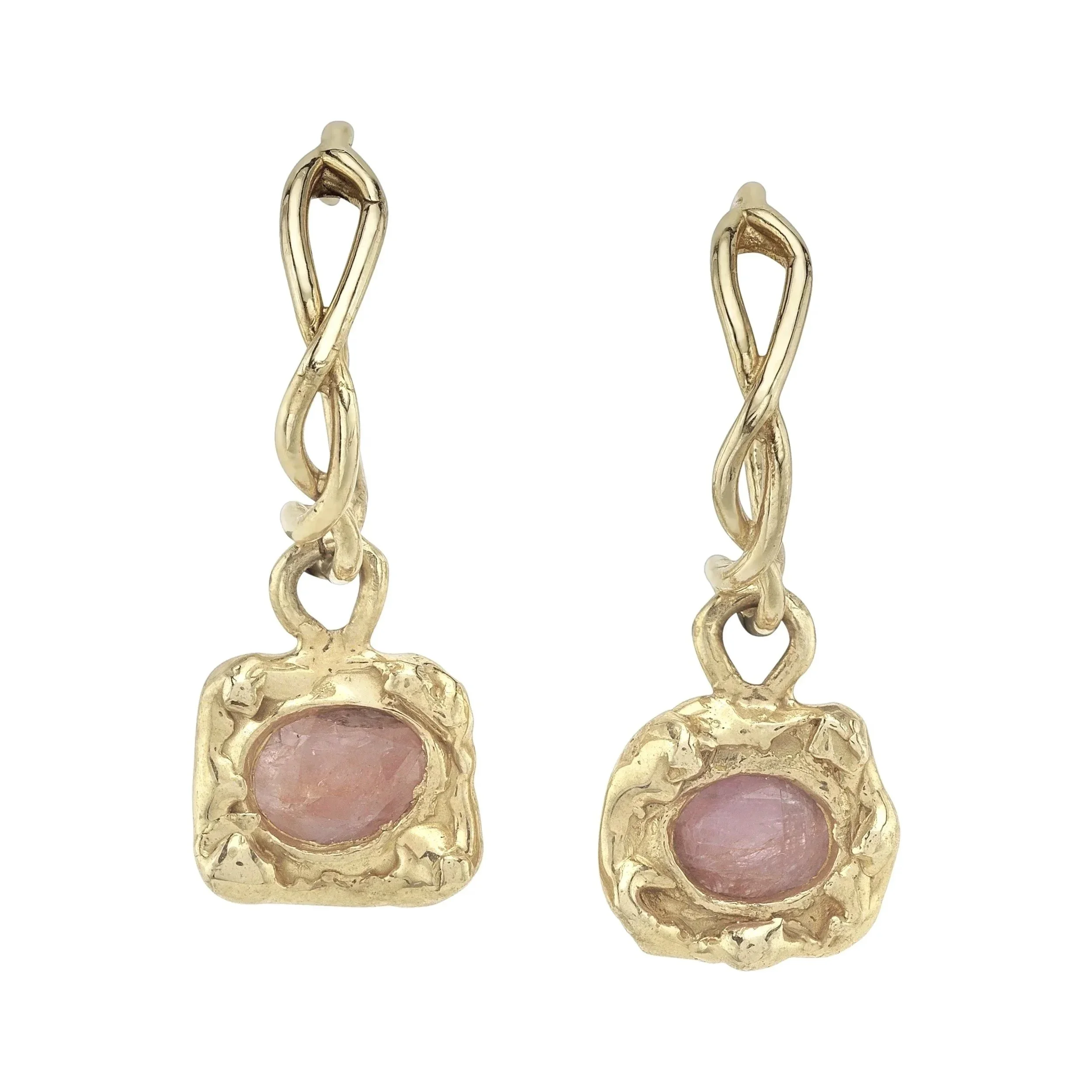 Sapphire Relic Hoops