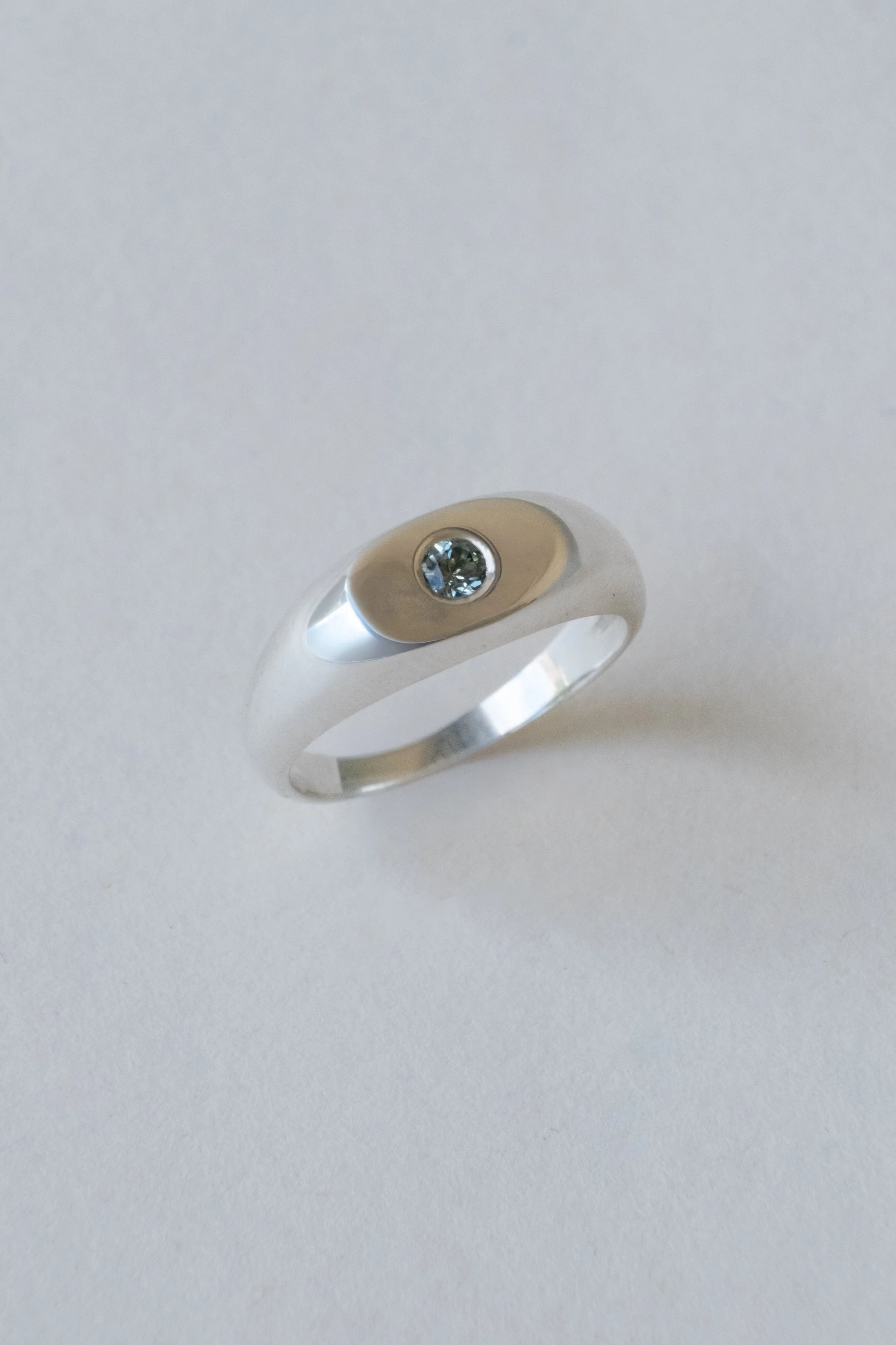 Signet Ring with Sapphire