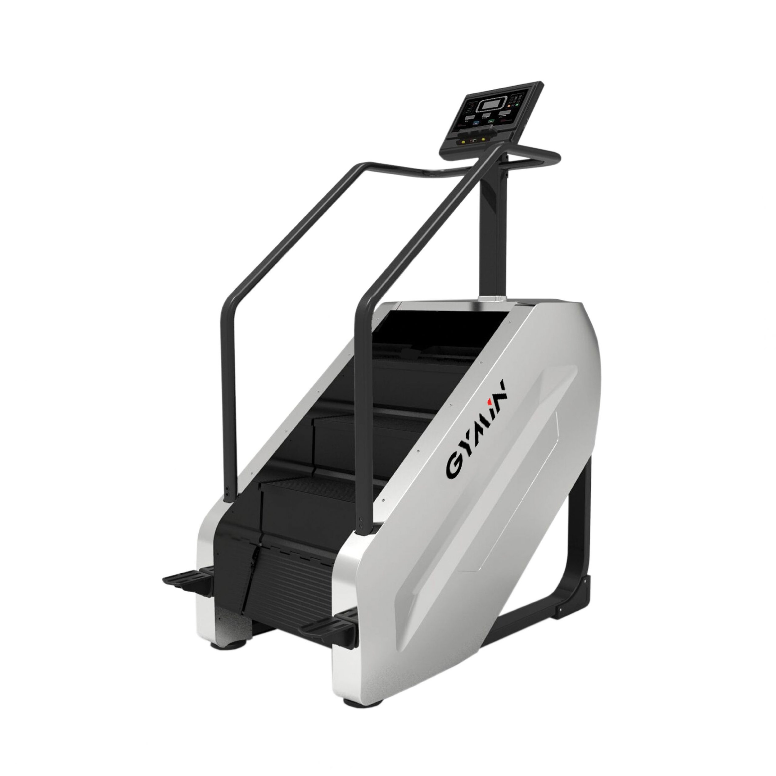 Ginnia step machine with digital display and black handrails