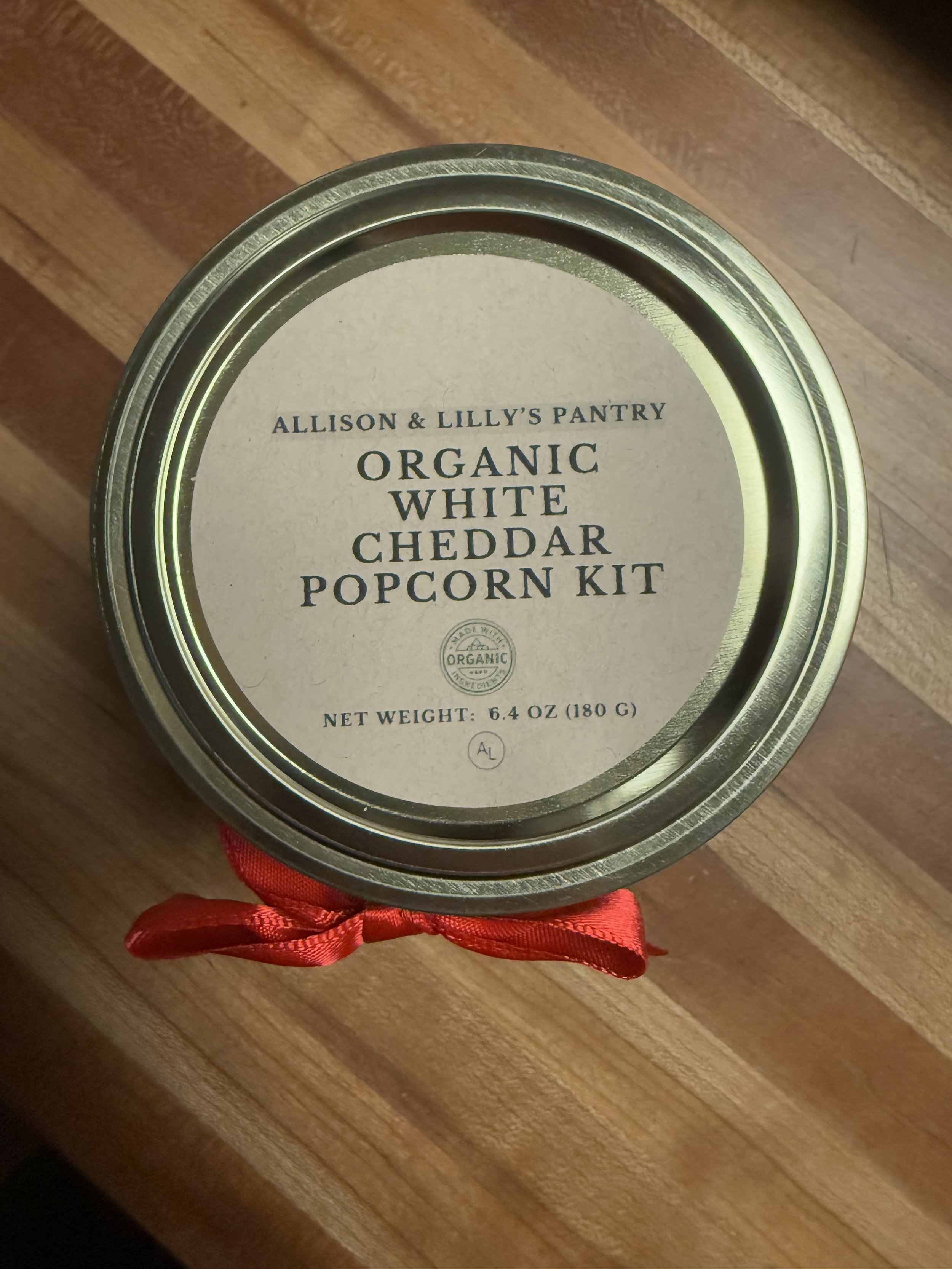 Organic White Cheddar Popcorn Kit