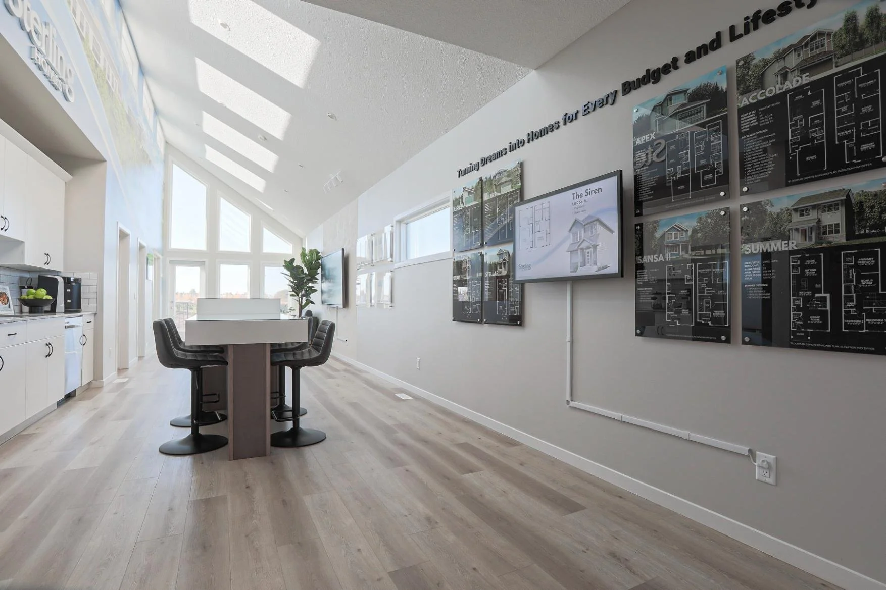 Interior of a Le Rêve residential showhome in Beaumont, AB