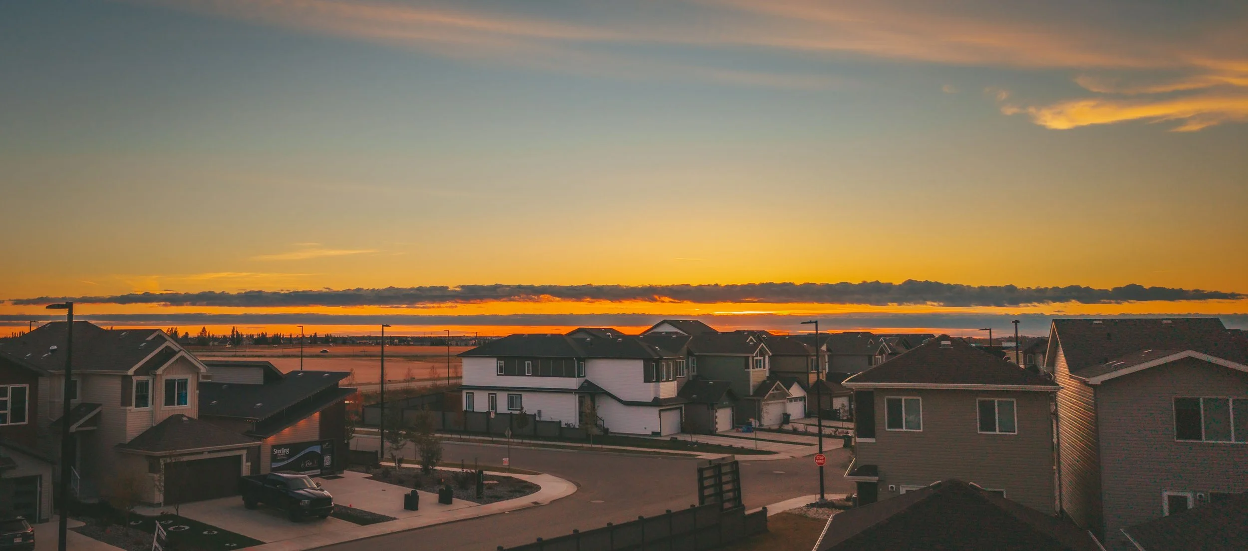 Aerial view of Le Rêve in Beaumont, AB