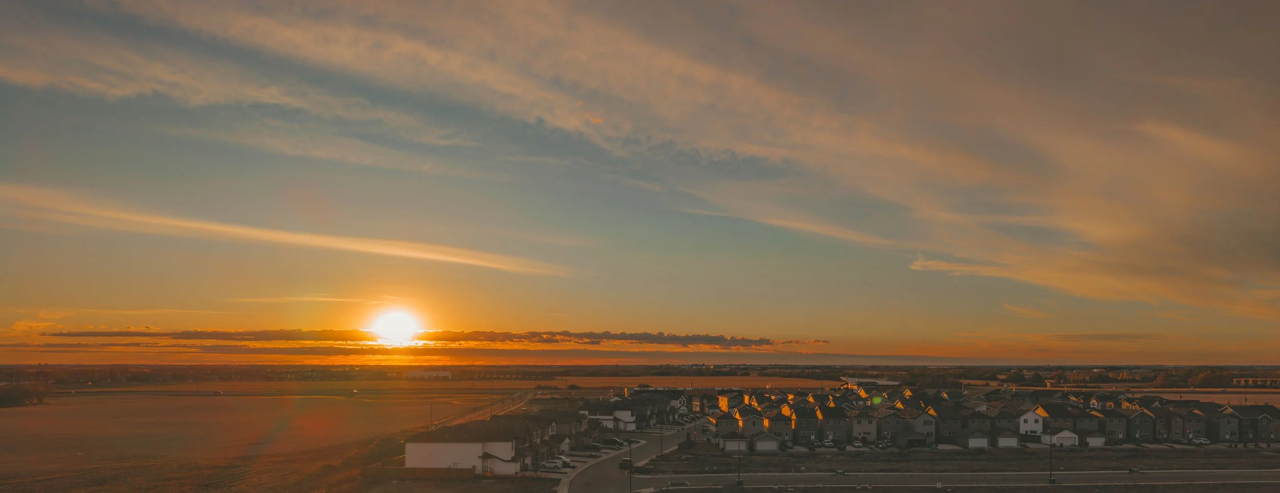 Aerial view of Le Rêve in Beaumont, AB