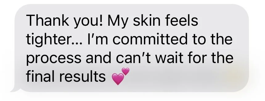 Client testimonial sharing positive experience with Jet Plasma Facelift treatment at Jes Got Me Right