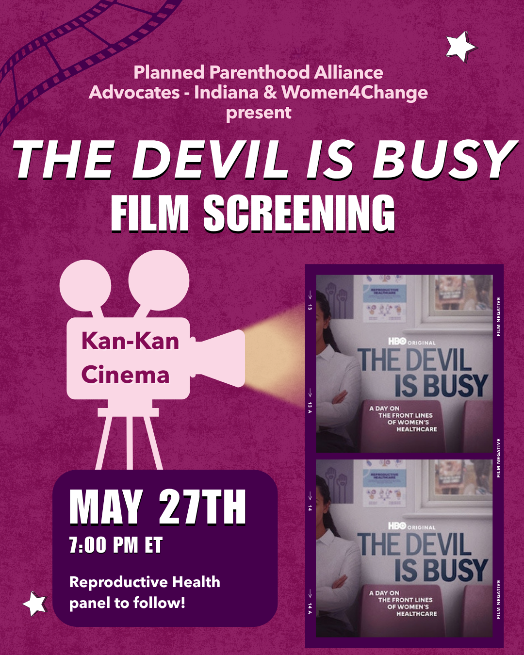 "The Devil is Busy" Screening and Panel on Reproductive Access