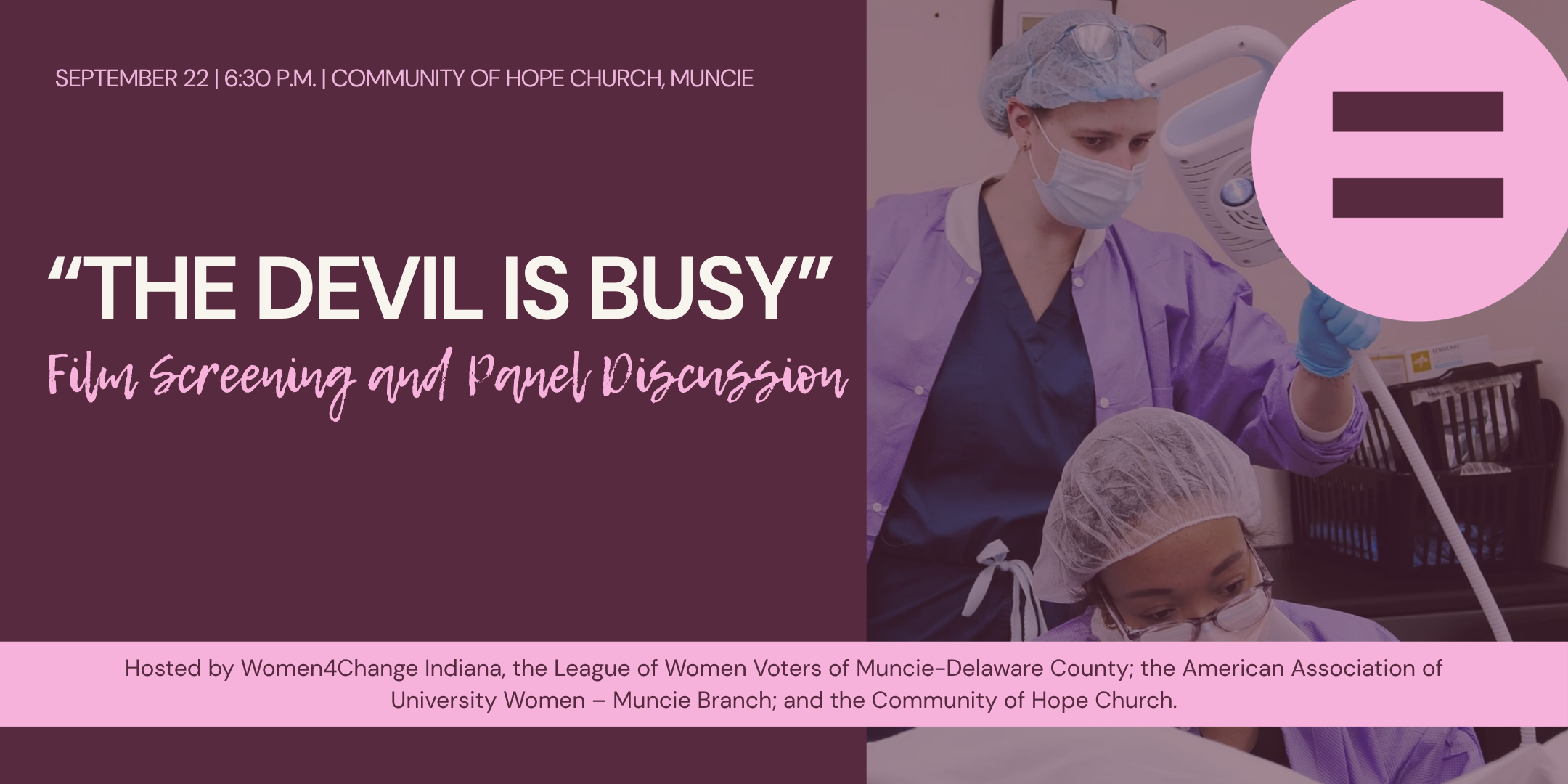 The Devil is Busy Screening and Panel Discussion: Women4Change
